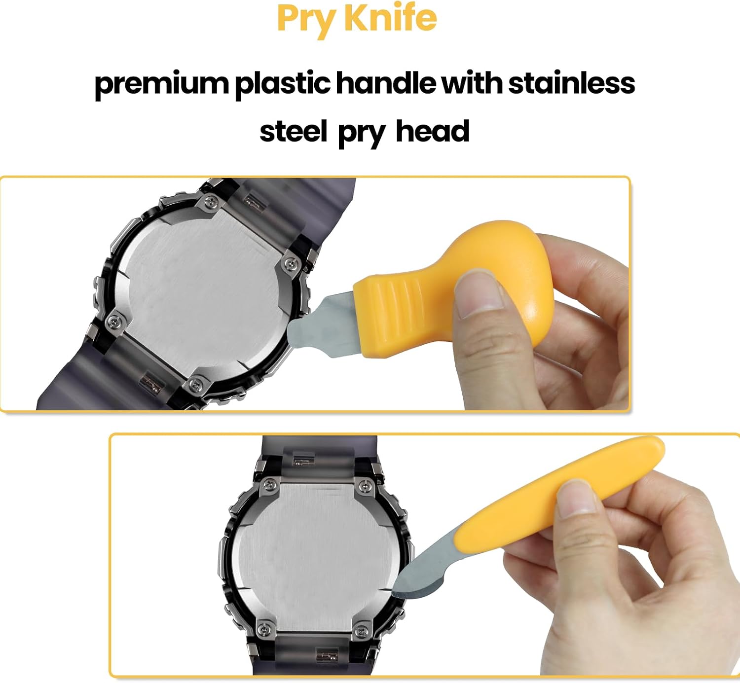 Watch Repair Tool Kit - 7.6cm Spring Bar Tools, Adjustable Case Opener, 4-Pin Holder & Pry Tools for Band Replacement & Battery Service