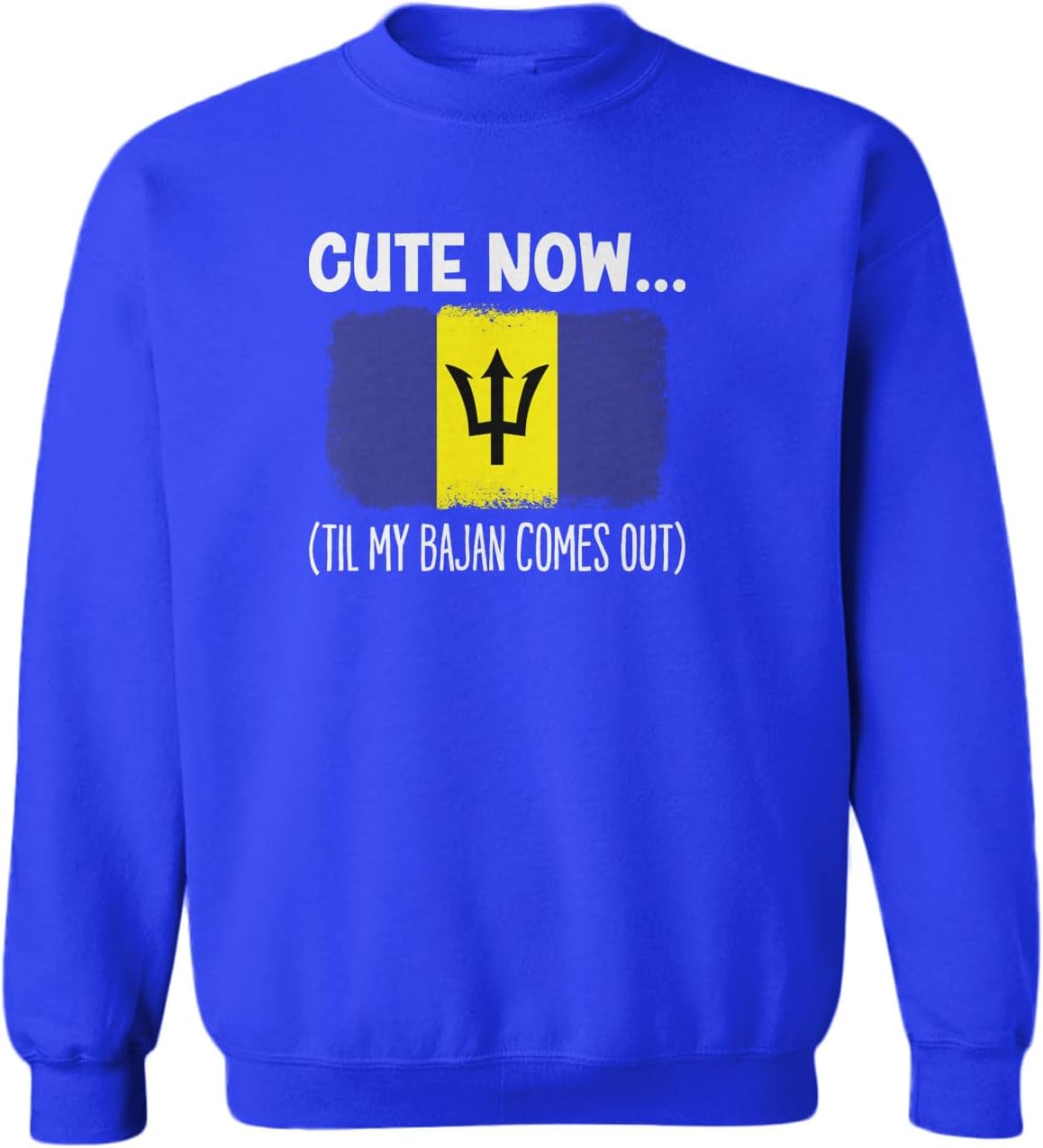 Tcombo Cute Now… Til My Bajan Comes Out Toddler Fleece Crewneck Sweater