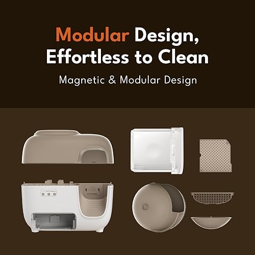 Miniatura 5 de (versión premium mejorada) Snow+ Caja de arena automática para gatos, caja de arena autolimpiante, menos olor, seguimiento mínimo