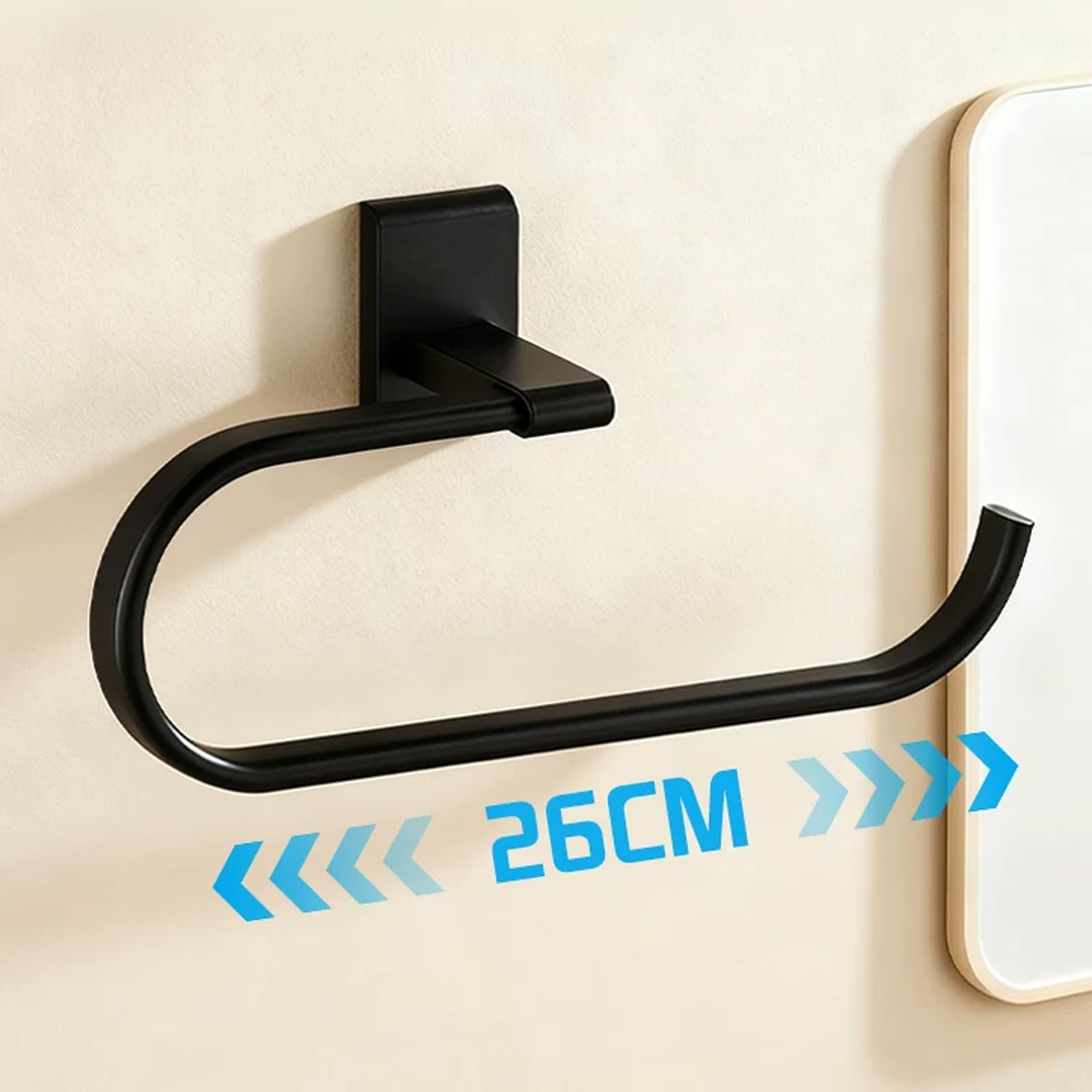 Gancho de pared para toallero, aluminio, diseño impermeable para uso en interiores y baños