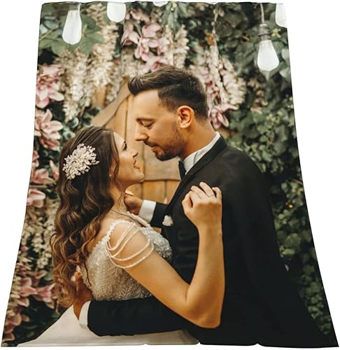 Miniatura 4 de Manta de fotos personalizada, manta con nombre personalizado para papá, mamá, novio y amigos, mantas personalizadas con collages de imágenes de