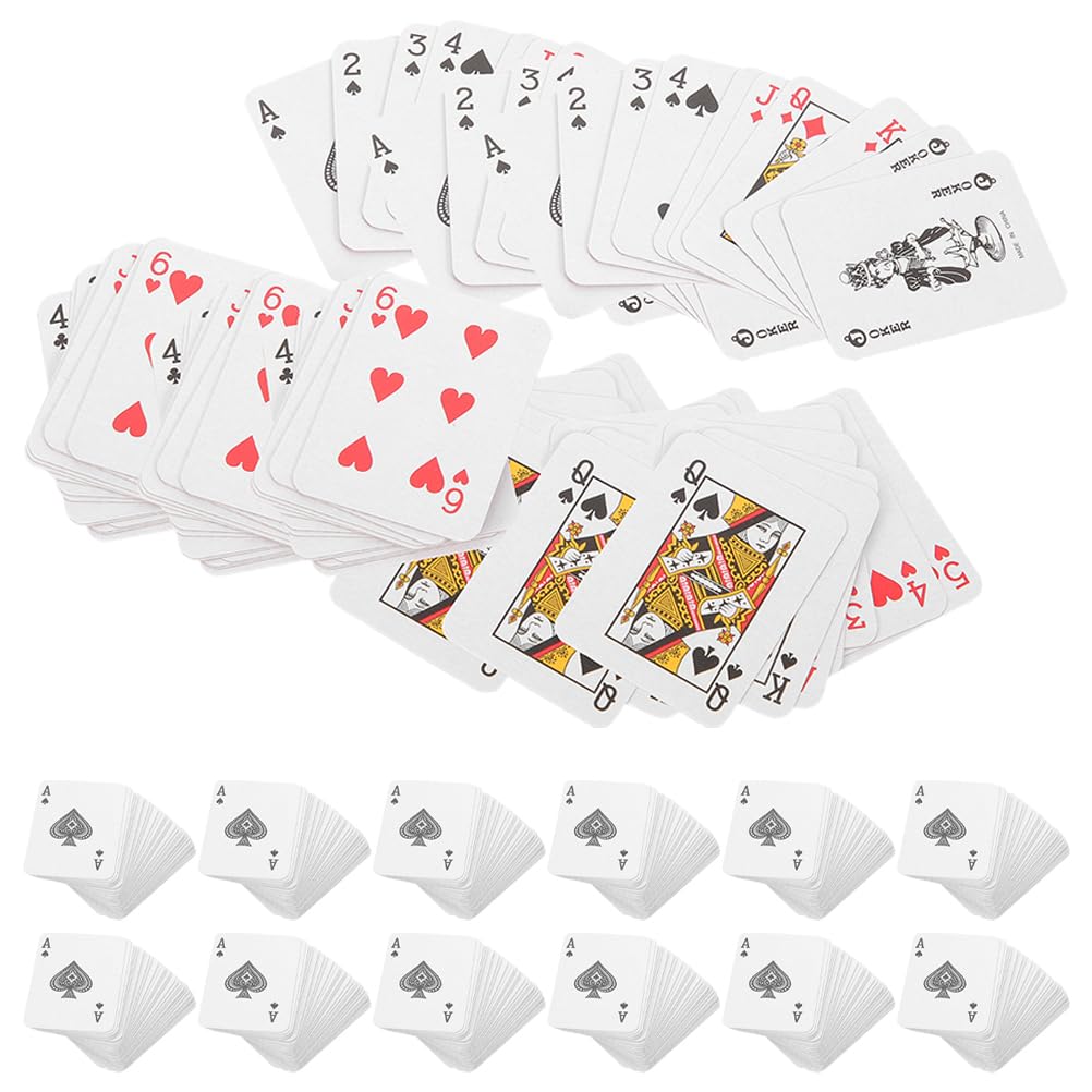 ORFOFE 24 Sätze Mini Spielkarten Kompakt und Tragbar Lustige Reise Kartenspiele Für Party und Unterhaltung Vielseitiges Kartendeck Für Erwachsene und Freunde