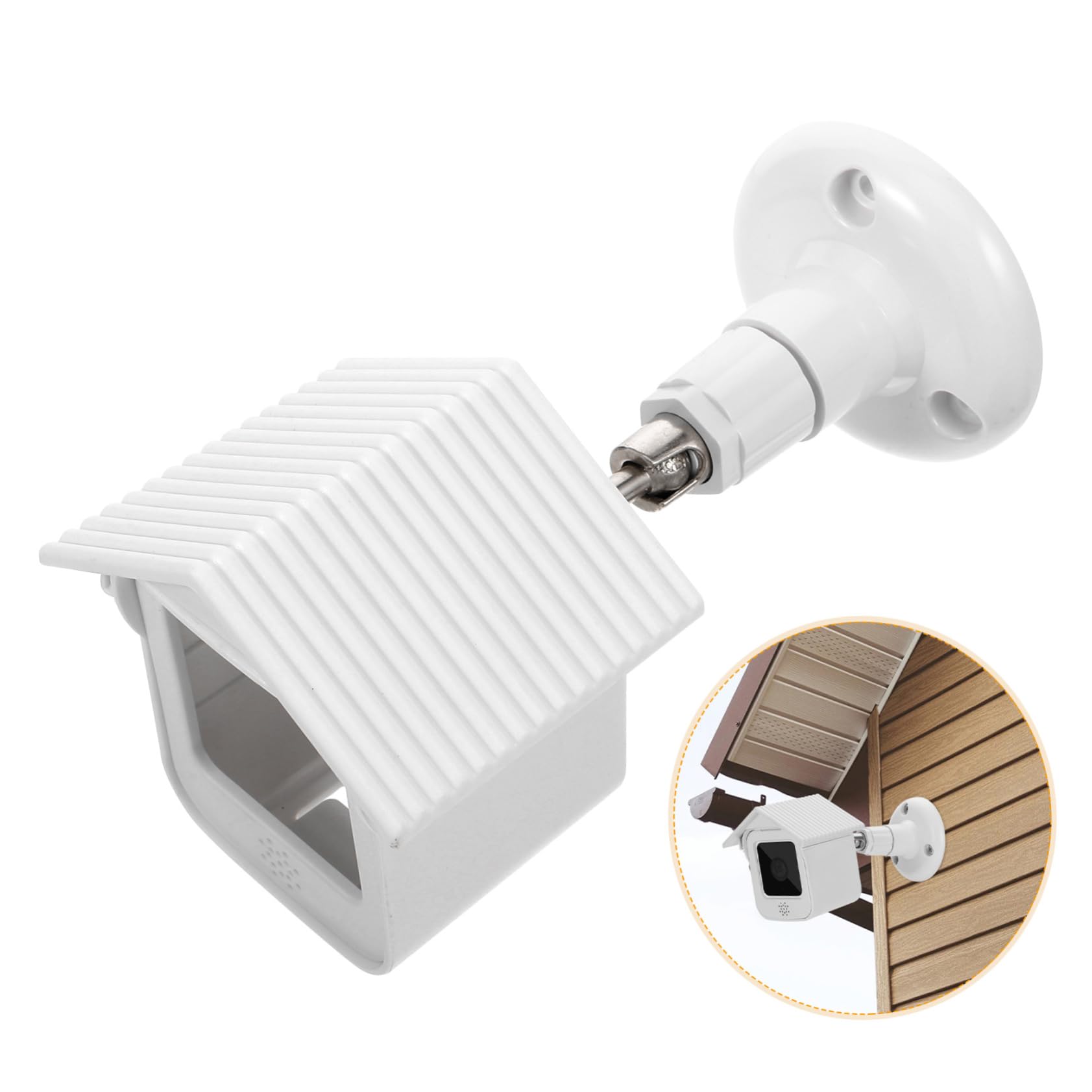 BESPORTBLE 3 Sets Camera Protective Case Outdoor Cameras Camera Cover for Outdoor Security Camera Rain Cover Security Camera Protective Cover Camera Protective Shade White Plastic