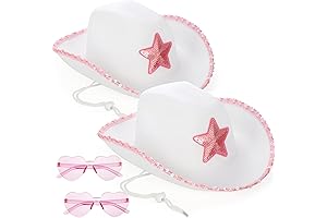 Preppy Cowgirl Hat with Heart Sunglasses for Women