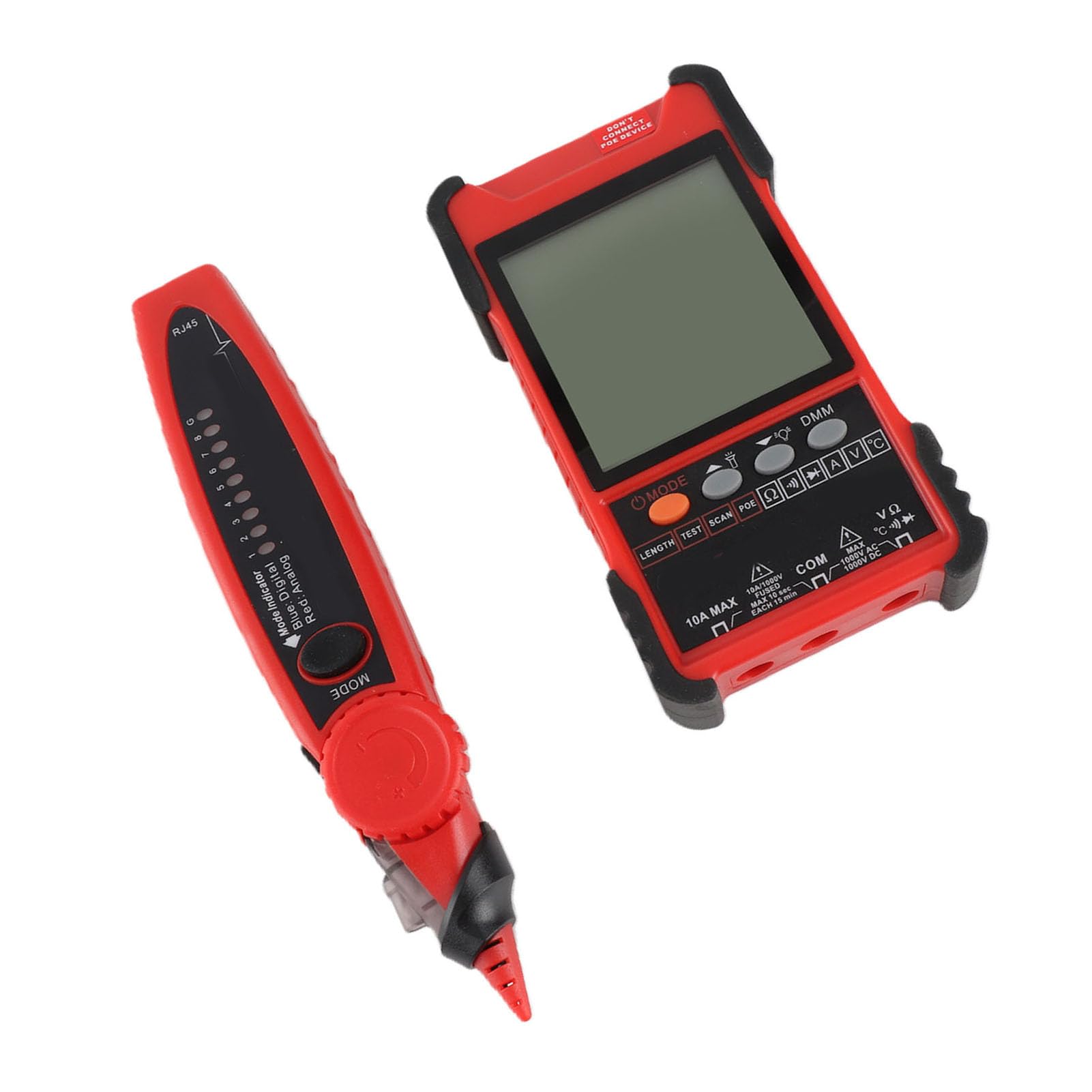 Netzwerkkabel-Tester-Set für Effiziente Signalprüfung, Multifunktionales Kabel-Tracker- und Leitungssuch-Set für Profis, Langlebige ABS-Konstruktion, 500 M Messung