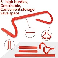 Vista 3 de Juego de Equipo de Entrenamiento de Velocidad y Agilidad, Incluye Escalera de Agilidad de 20 pies con 12 peldaños, 4 Obstáculos de Agilidad, 12
