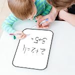 Small Dry Erase Whiteboard for Kids & Students, 12"x 8" Handheld Double-Sided Mini Writing Board | School Home Office Use | 2 Magnetic Marker Pens Included