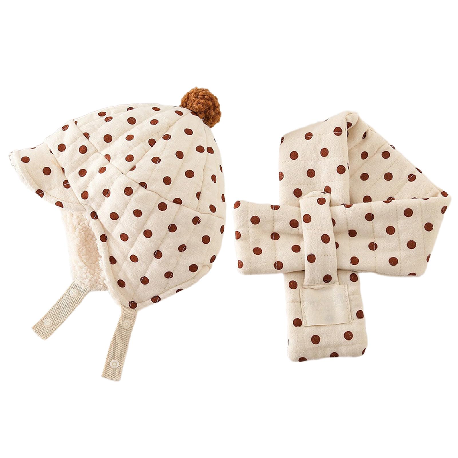 Gorro y bufanda de bebé para proteger orejas y cuello del frío extremo 8