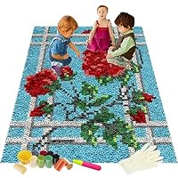 RxiBeFuw 55 x 75 cm Knooptapijt om zelf te knopen, vuurtoren, tapijt RxiBeFuw 55 x 75 cm Knooptapijt om zelf te knopen, vuurtoren, tapijt