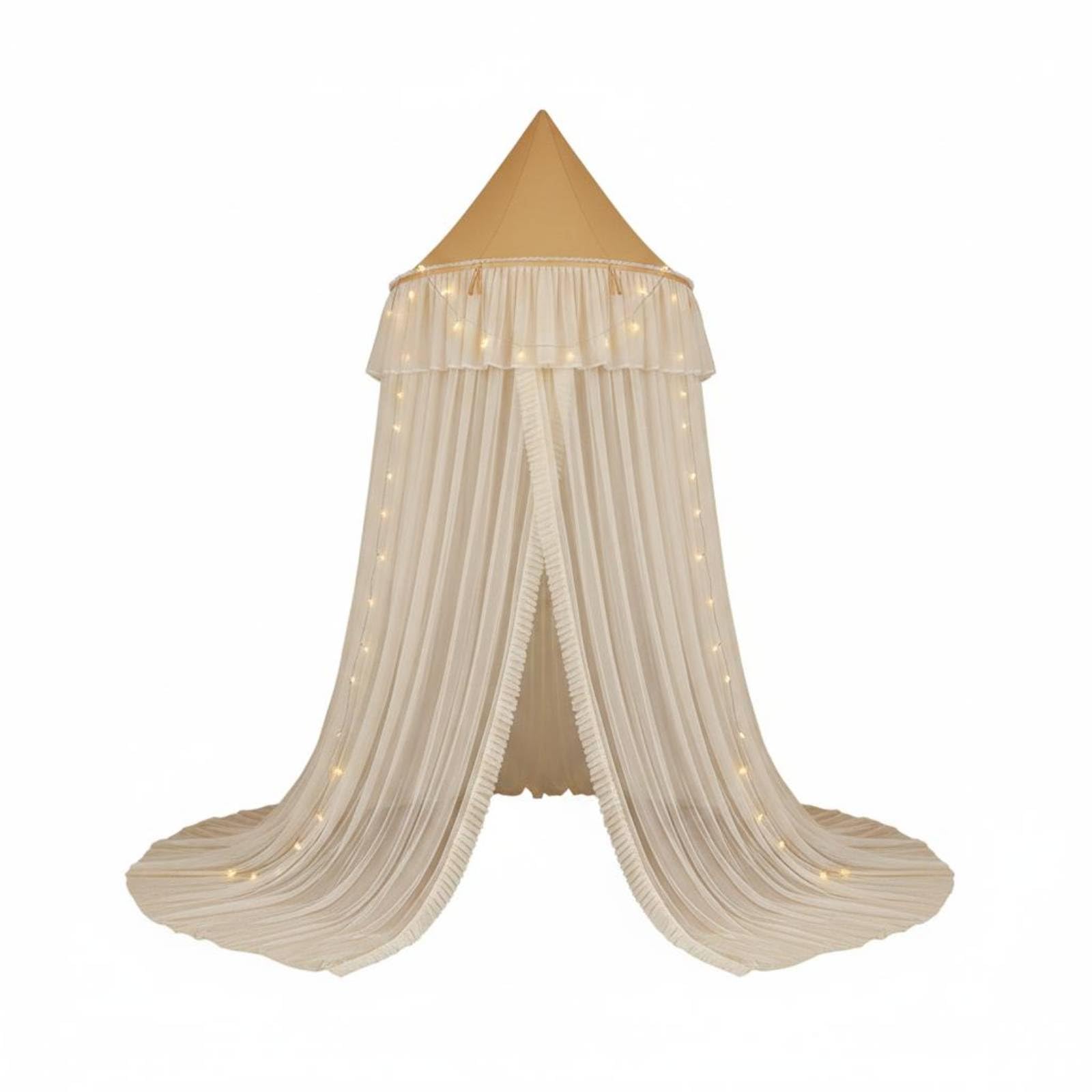 Double Layer Bed Canopy Decorative Princess Bed Canopy Romantic Design Dome Bed Enclosure Net for Girls, Kids, Bedroom, Sleeping, Coffee | Home & Garden | Kids & Teens at Home | Bedding-image-43