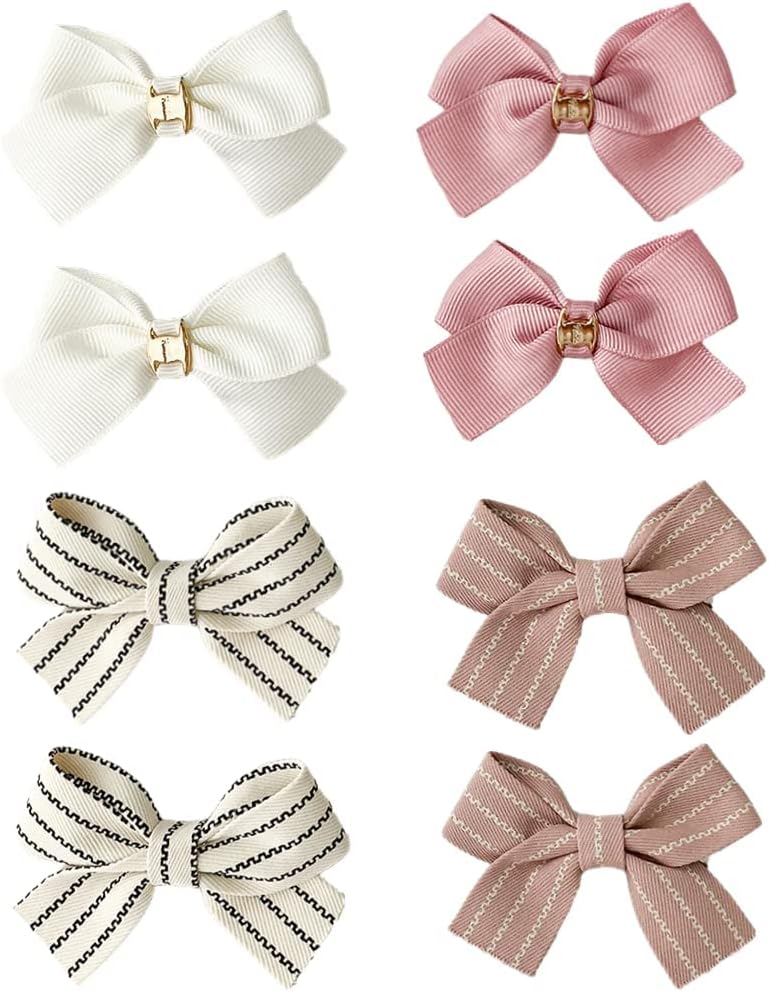 8PCS Baby Girl Dog Gift Wrap Hair Bow Clips Barrettes, Assorted Hair Accessories Alligator Clip for Little Girls Toddler Kids Teens