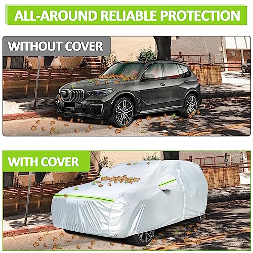Car Cover Fit For Suvs 193"-208" Car Cover Waterproof All Weather Car Covers For Automobiles Uv Protection Car Covers Snow Resistant Outdoor Full Exterior Covers #TOP7