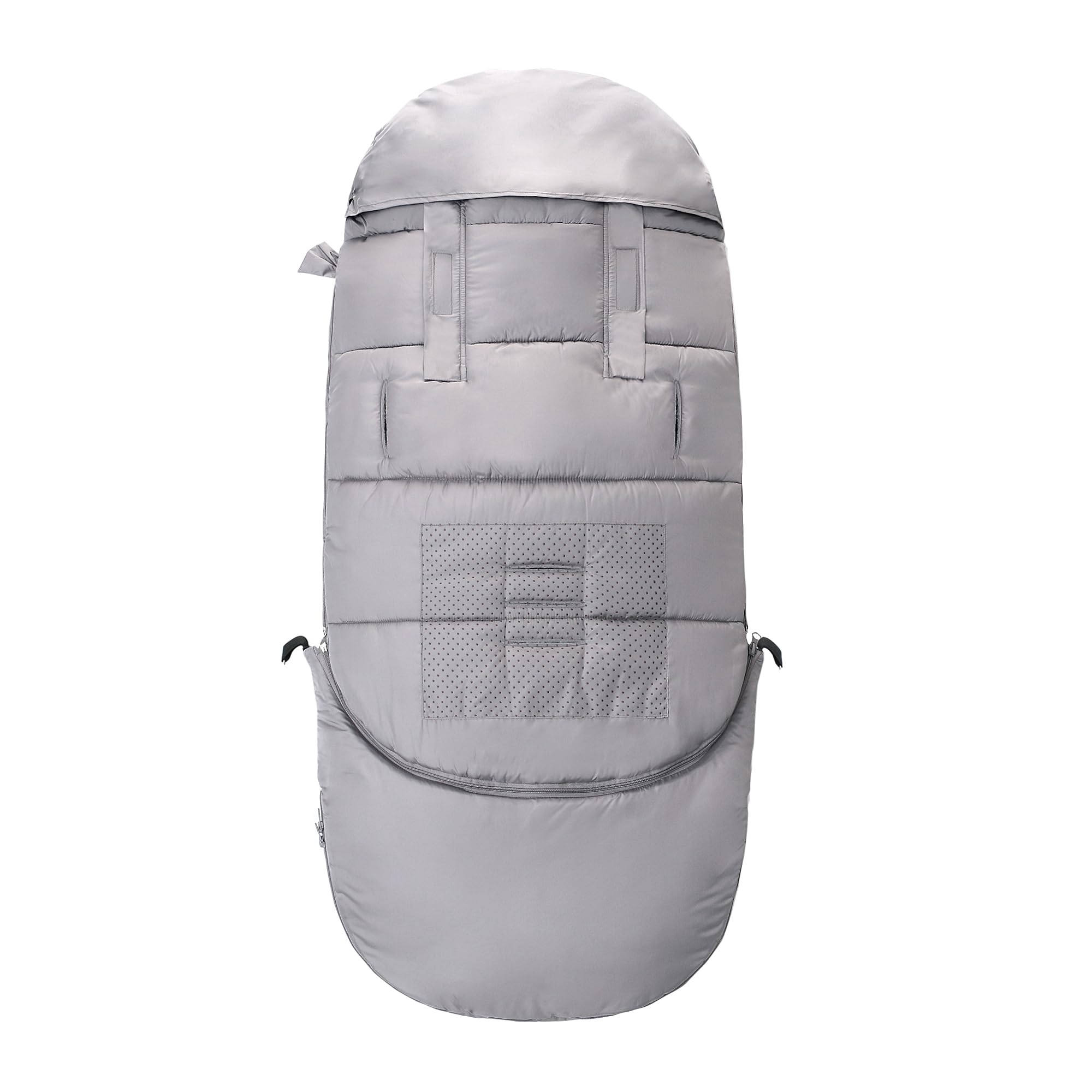 LAT Universal Footmuff for Pushchair,Extended and Removable,Winter Cosy Toes Fit Baby Bunting Liner for Stroller,Buggy,Pushchair & Pram Footmuffs,Water & Wind Proof to Protect Infant(Oval,Gray) - Image 2