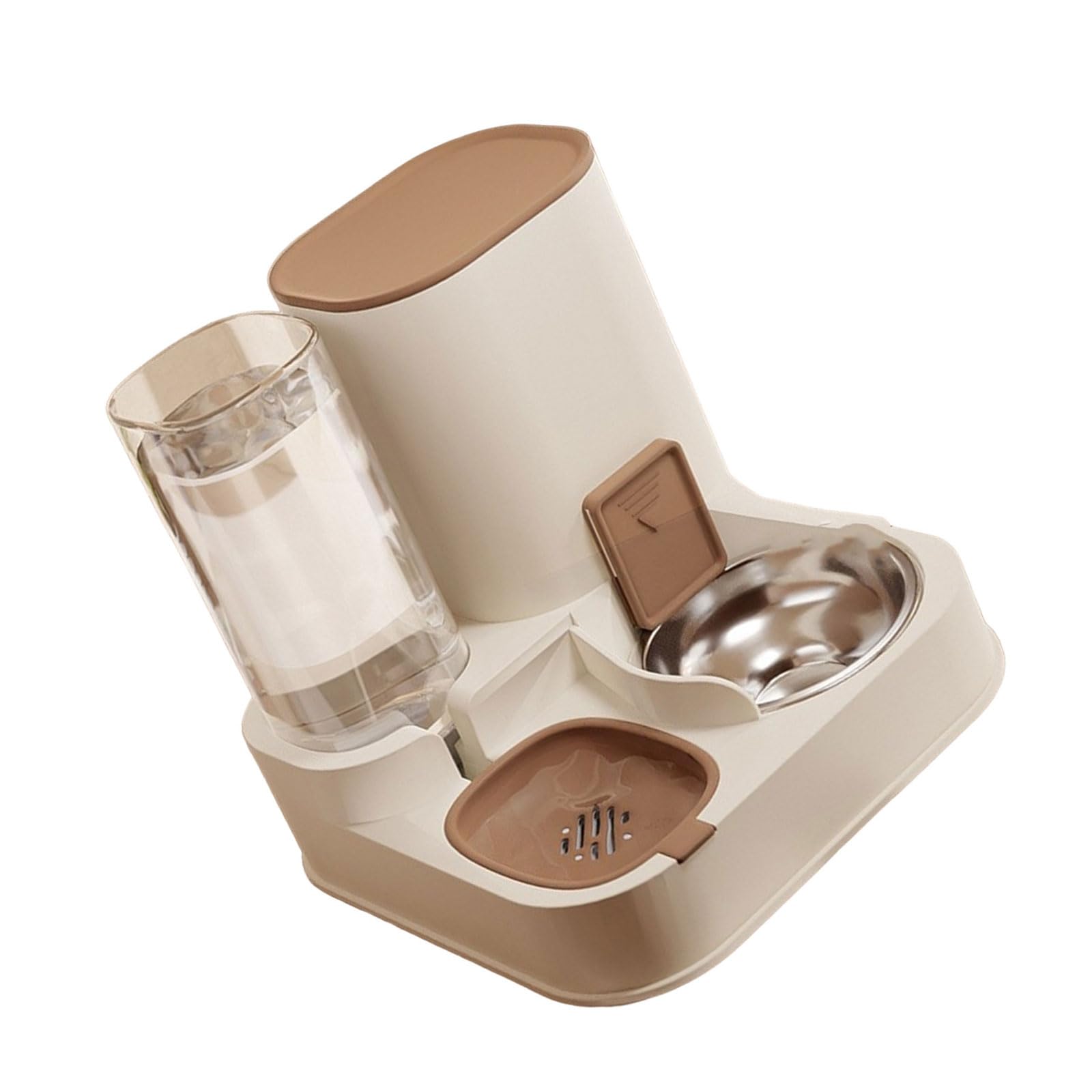 Comederos automáticos de Comida para Gatos y dispensador de Agua 2 en 1, Dispositivo de alimentación para Mascotas de Gran Capacidad para Gatos y Cachorros