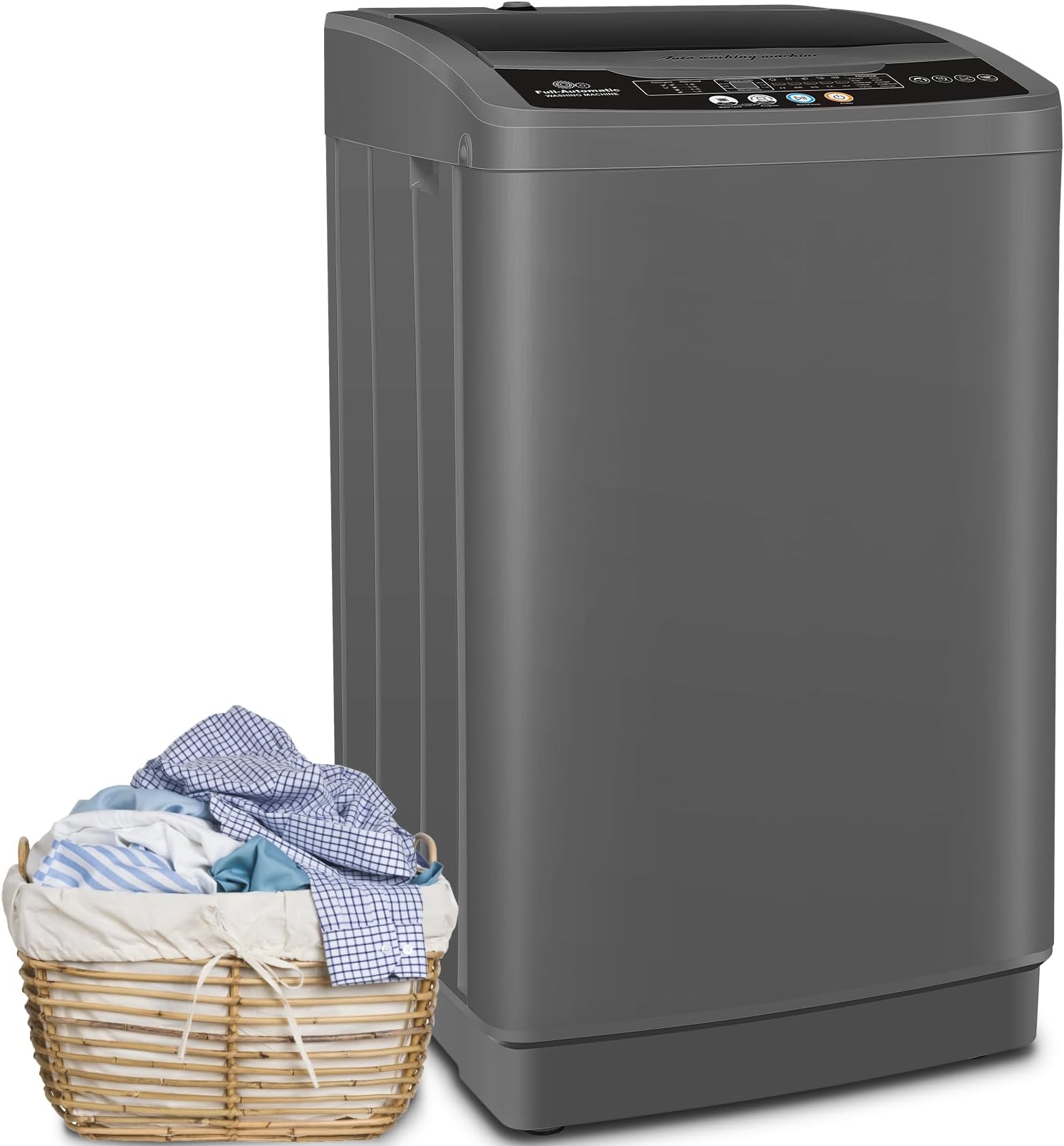 - Nictemaw Portable Washing Machine, 20Lbs Capacity Full-Automatic Portable Washer, 2.8Cu.ft Washer and Dryer Combo with Drain Pump, LED Display, 10 Programs & 8 Water Levels for Apartment Dorm RV