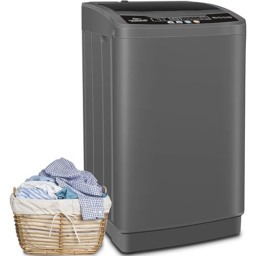 Nictemaw Portable Washing Machine, 20Lbs Capacity Full-Automatic Portable Washer, 2.8Cu.ft Washer and Dryer Combo with Drain Pump, LED Display, 10 Programs & 8 Water Levels for Apartment Dorm RV