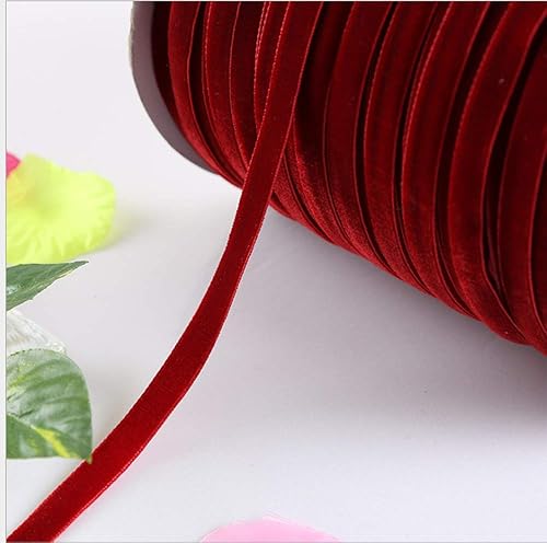 Miniatura 137 de Bobina de cinta de terciopelo de 10 yardas, disponible en muchos colores Verde