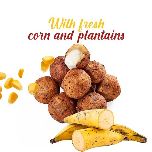 Miniatura 6 de DELE FOODS Mandoca Pop (1 bolsa), masa redonda precocinada de maíz y plátano rellena de queso, receta típica venezolana, delicioso aperitivo para