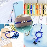 Vista 4 de Cheris - Cuerda de nailon para abalorios de nailon de 0.031 in, color azul, hilo de macramé, para hacer joyas, suministros de envoltura Kumihimo