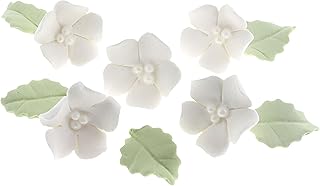 Global Sugar Art Blossoms and Leaves Edible Sugar Cake & Cupcake Flowers...