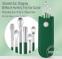KUCHIFY 10-in-1 Nail Clipper Set with Ear Pick Tools – Premium Stainless Steel Manicure Kit with PU Leather Travel Case for Men & Women (GREEN, PACK OF 1) gallery image