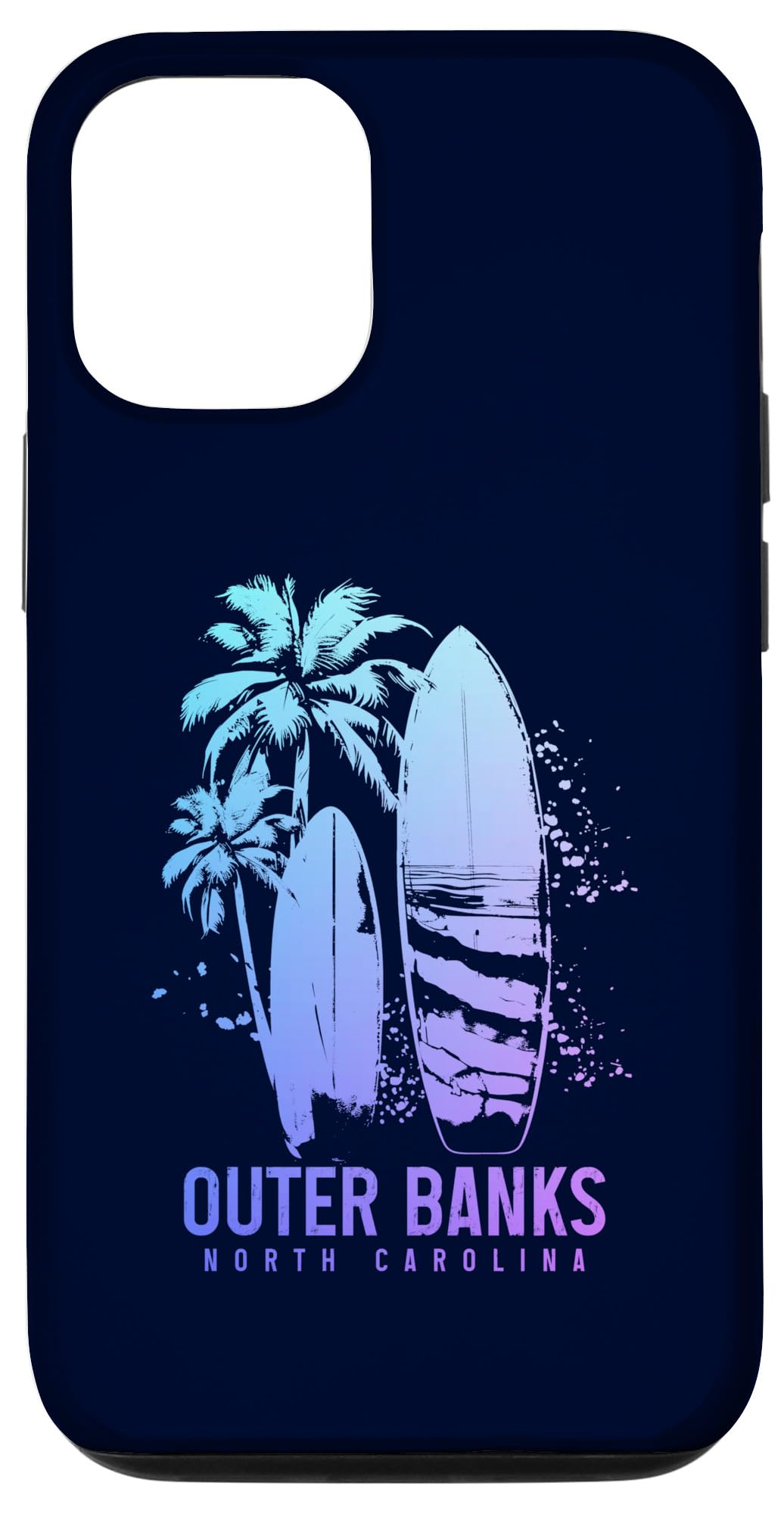 Outer Banks North Carolina Surf Vintage Surf Board Surfer Custodia per iPhone 12/12 Pro