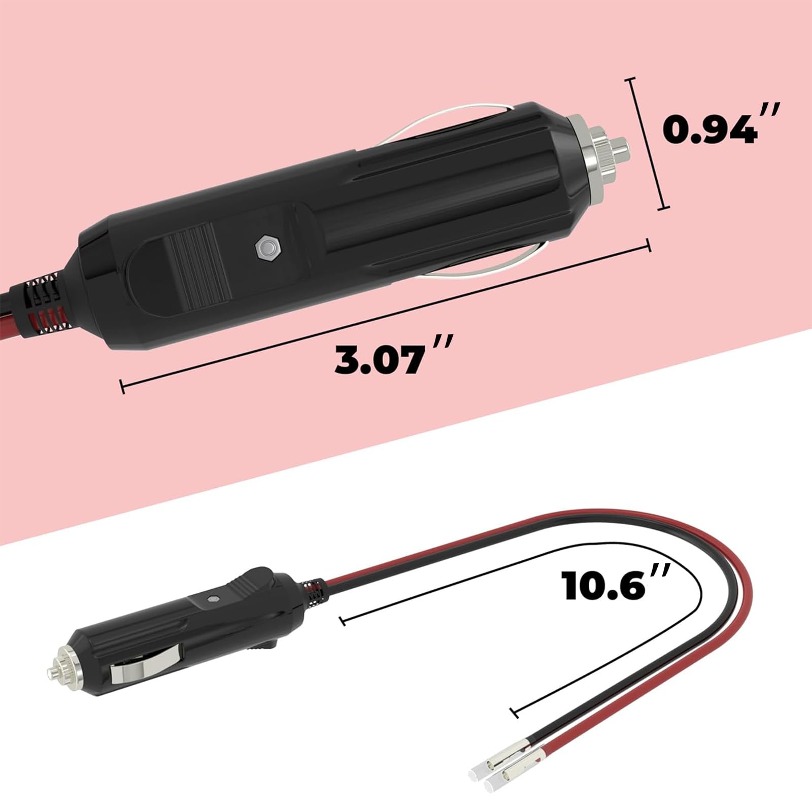 what gauge wire for 12v cigarette lighter Amazon.com: BFXM 12V Cigarette Lighter Plug with 1FT 16 AWG Wire,  Automotive Replacement Cigarette Lighter Male Plug Adapter with LED Light,  Car Cigarette Lighter Adapter with Fused Replacement (2 Pack) : Automotive