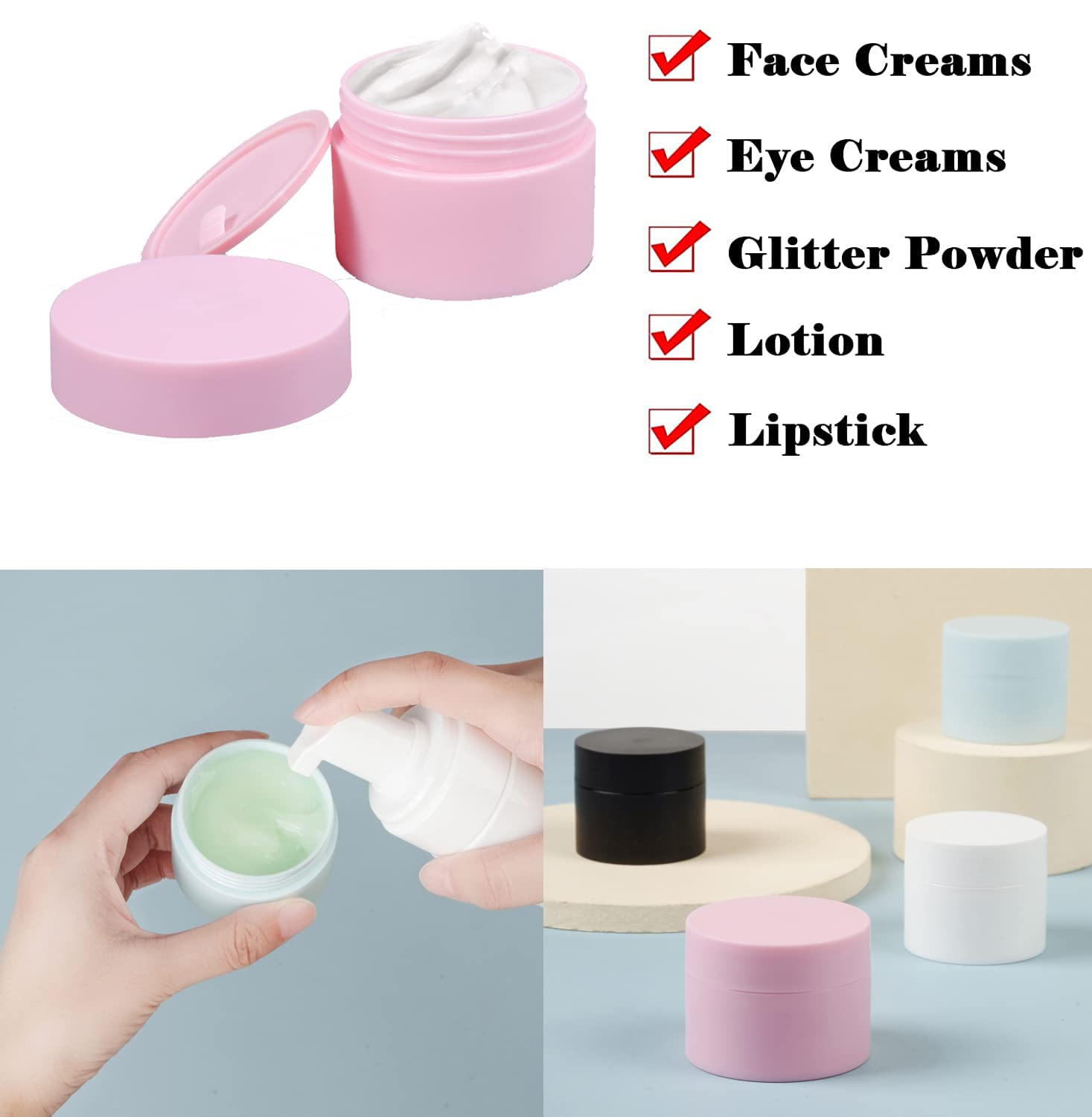 12 Vasetti Cosmetici Plastica 100ml - Contenitori Vuoti Per Creme, Miele, Campioni - Foto 6