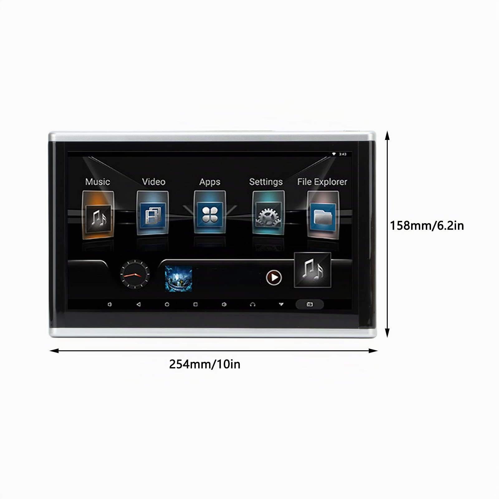 Moniteur d'appui-tête de Voiture, appuie-tête à écran Tactile Facile à Installer pour Lecteur DVD pour Android 9.0