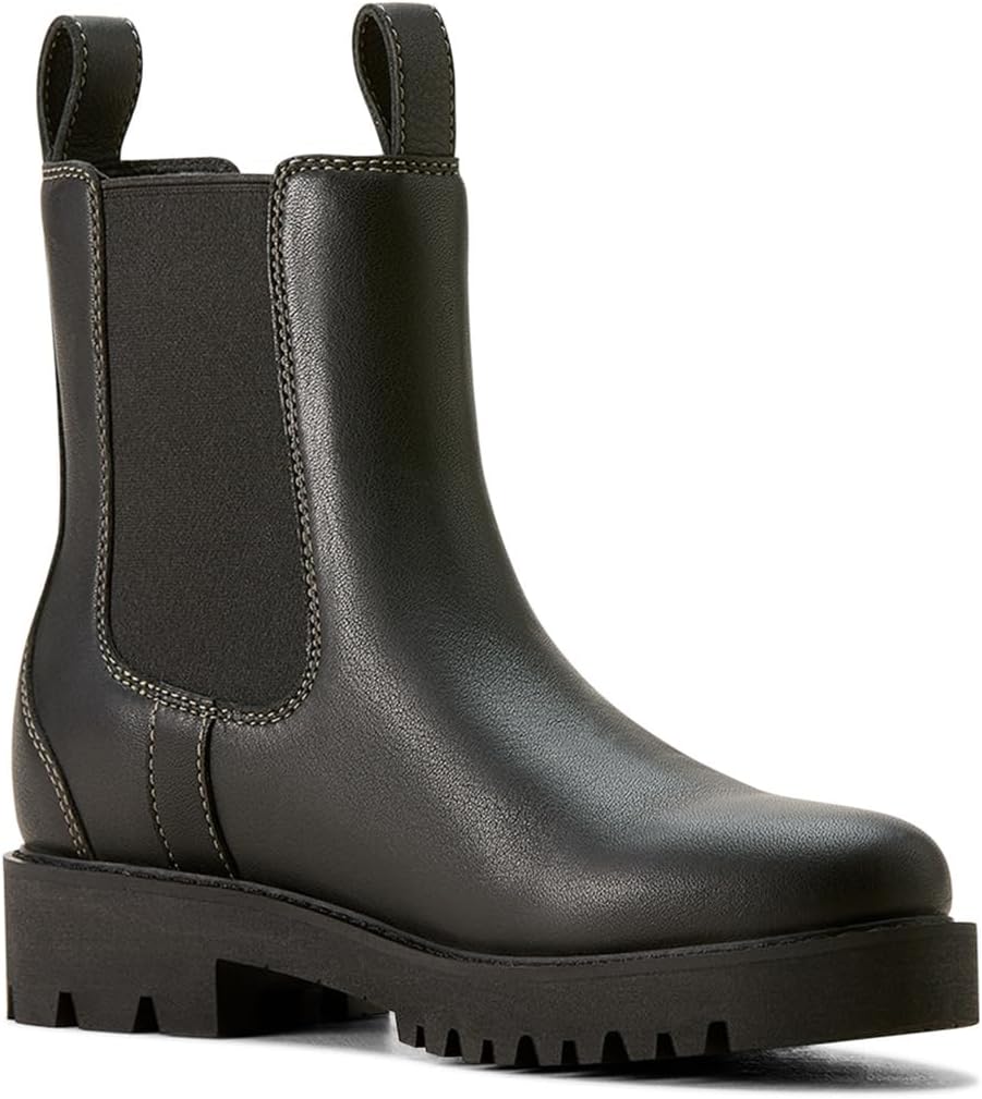 Ariat Women's Wexford Lug Mid Waterproof Chelsea Boot, Jet Black, 10 - Image 6