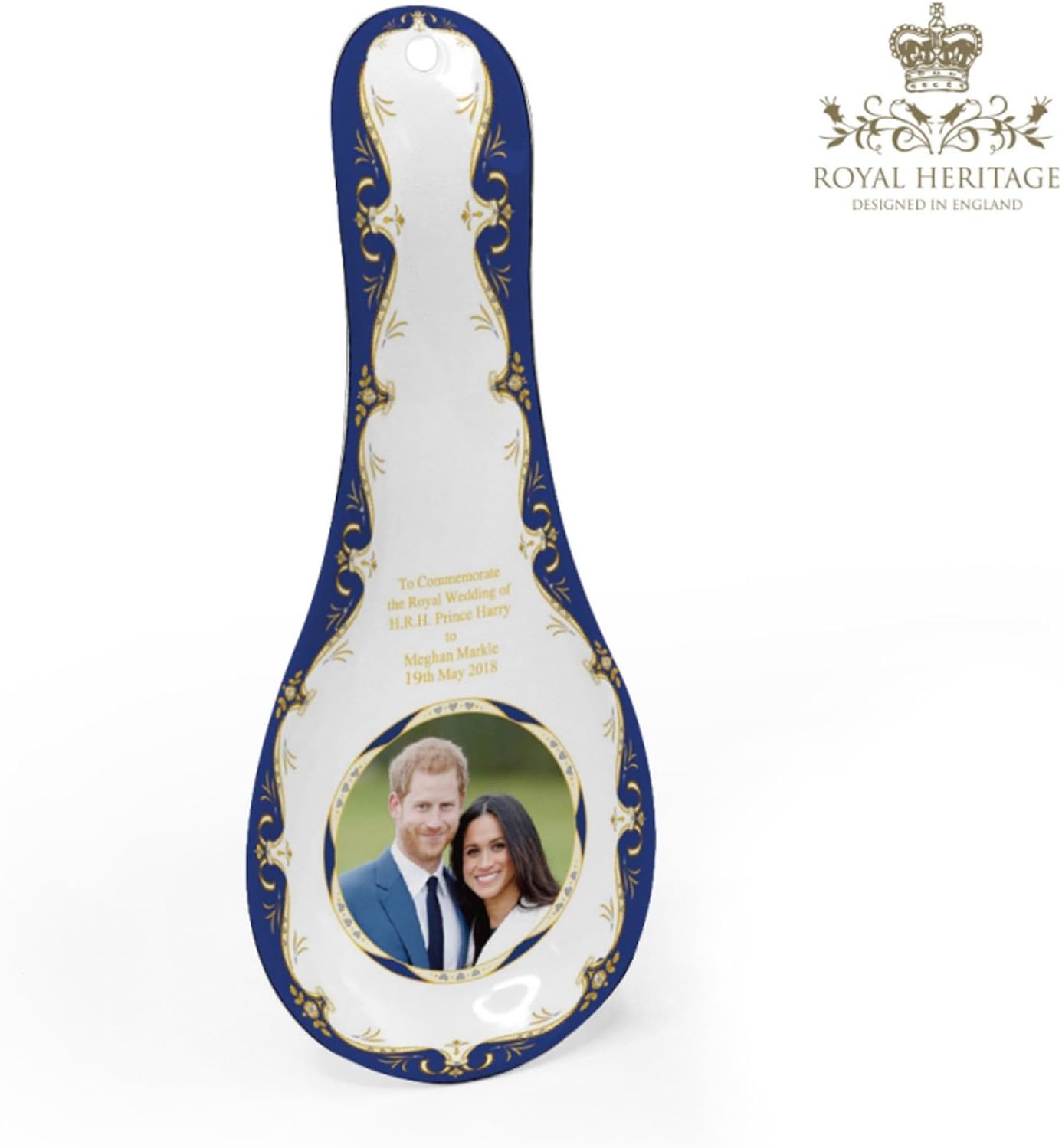 Royal Heritage H.R.H Harry And Megan Markle Wedding Commemorative Spoon Rest, Melamine, Multi-Colour, 23.5 x 9.5 x 2.5 cm