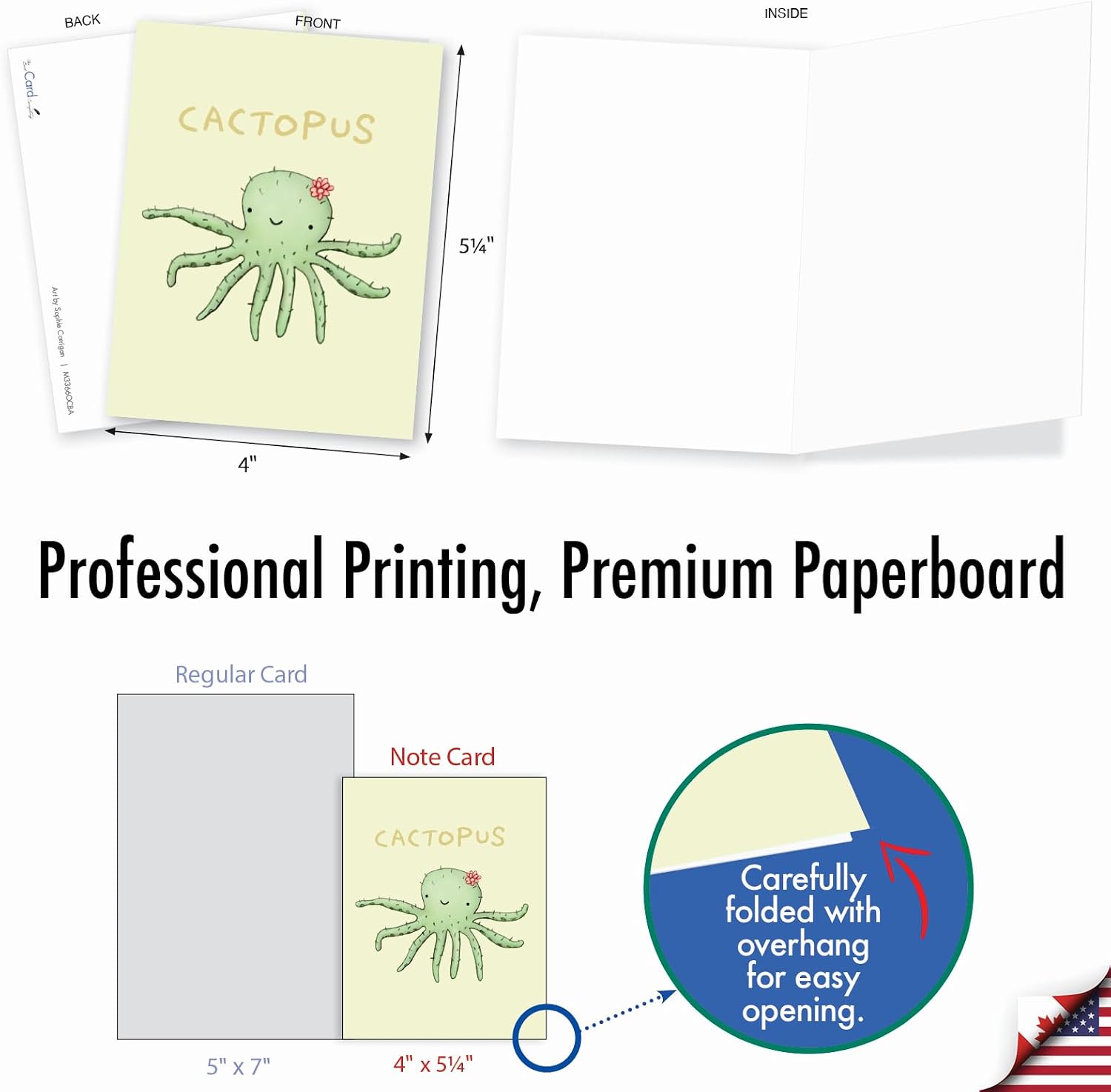 The Best Card Company - 20 Note Cards Blank Assortment (4 x 5.12 Inch) (10 Designs, 2 Each) - Punimals AM3366OCB-B2x10-NB