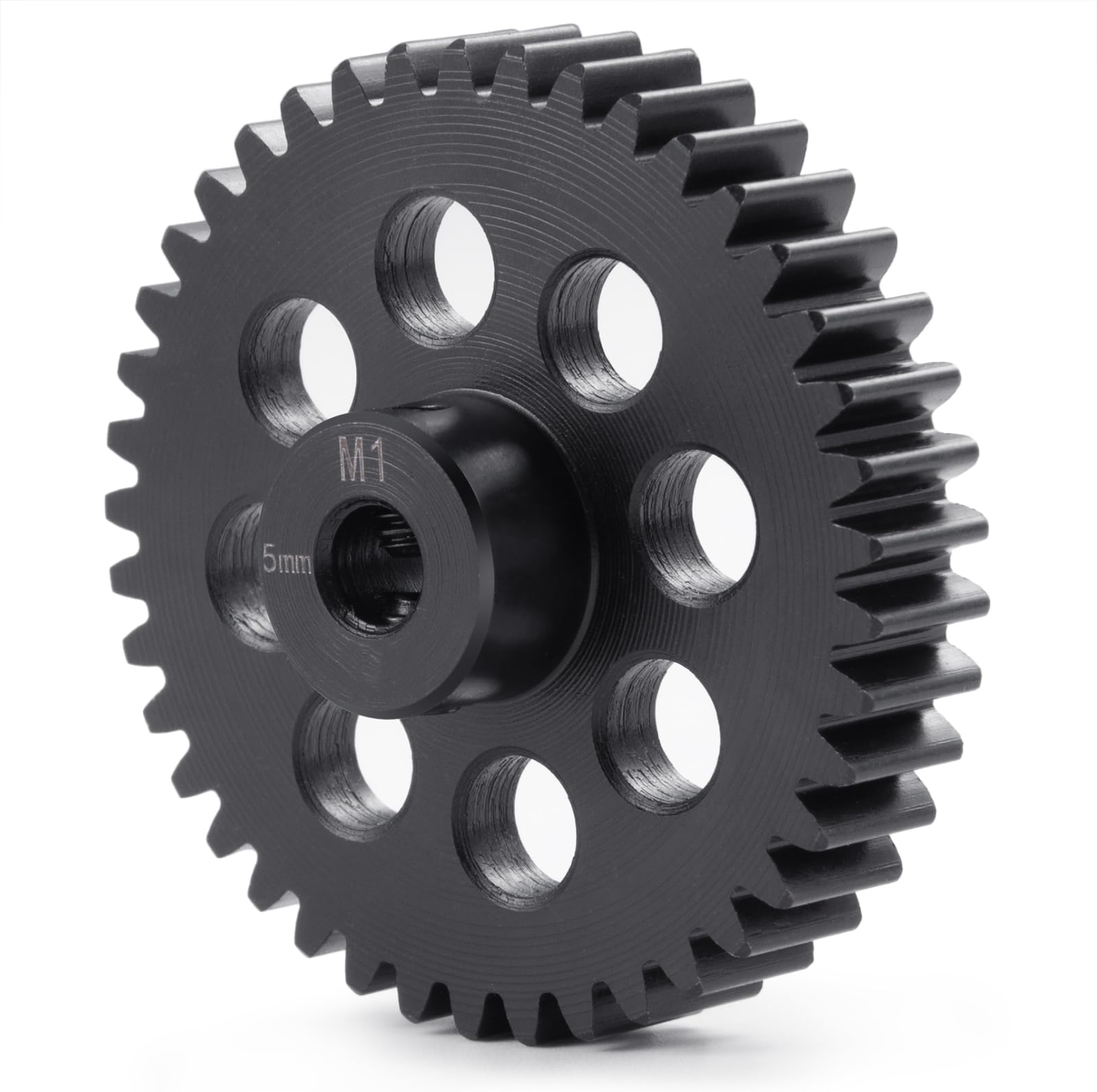 Steel M1 Pinion Gear 34T-45T 5mm Shaft Motor Gears for 1/8 1/10 RC Brushless Brush Motor Electric Car/Truck Part (40T)