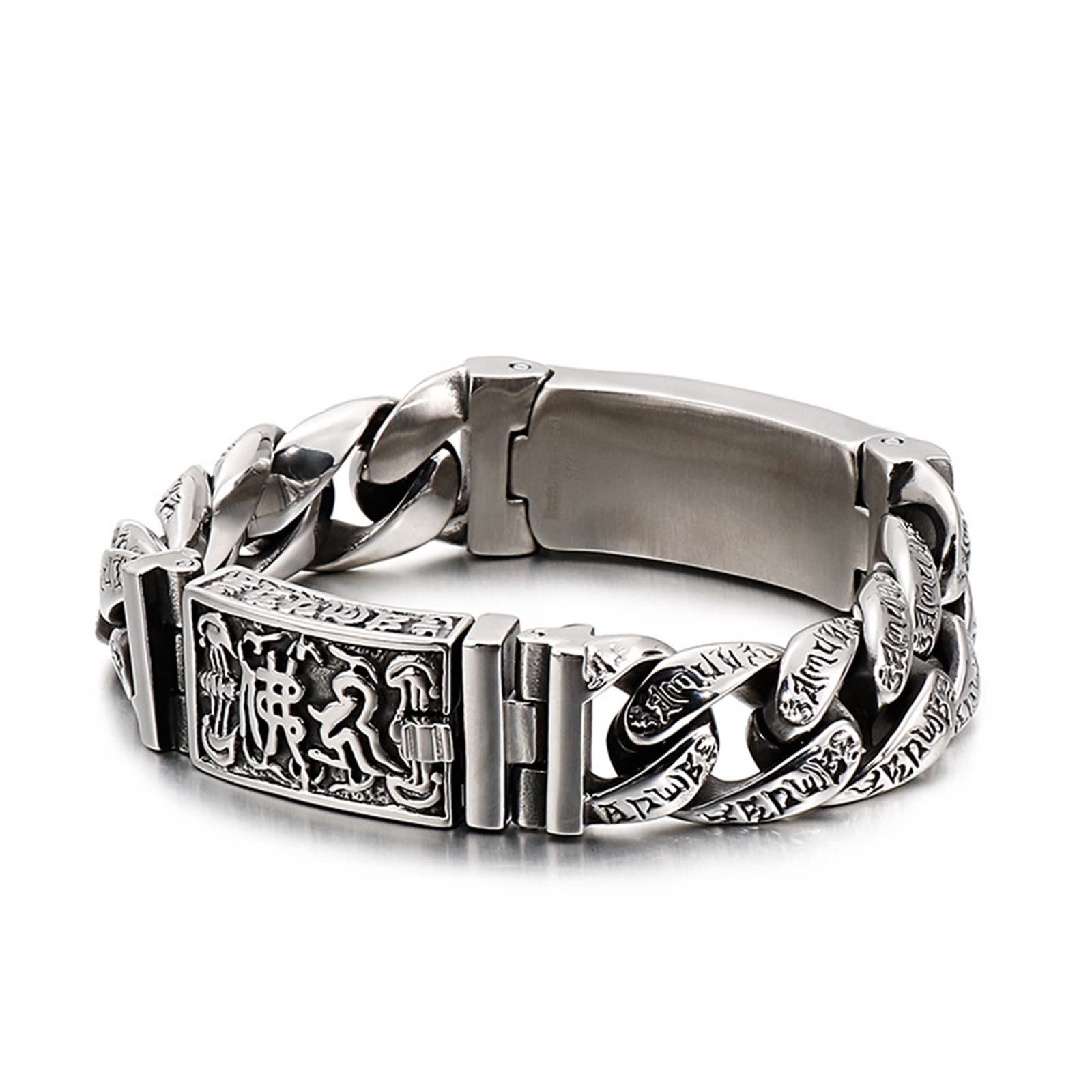 Herren Armkette Herren in Edelstahl, Glieder Link Personalisiertes Armband als Geschenk für Herren, Freunde und Familie