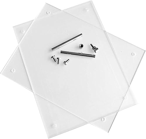 Miniatura 10 de Ailelan Marco de fotos acrílico transparente de 8.5 x 11 pulgadas, tamaño carta, marco decorativo para póster, mesa de escritorio y exhibición