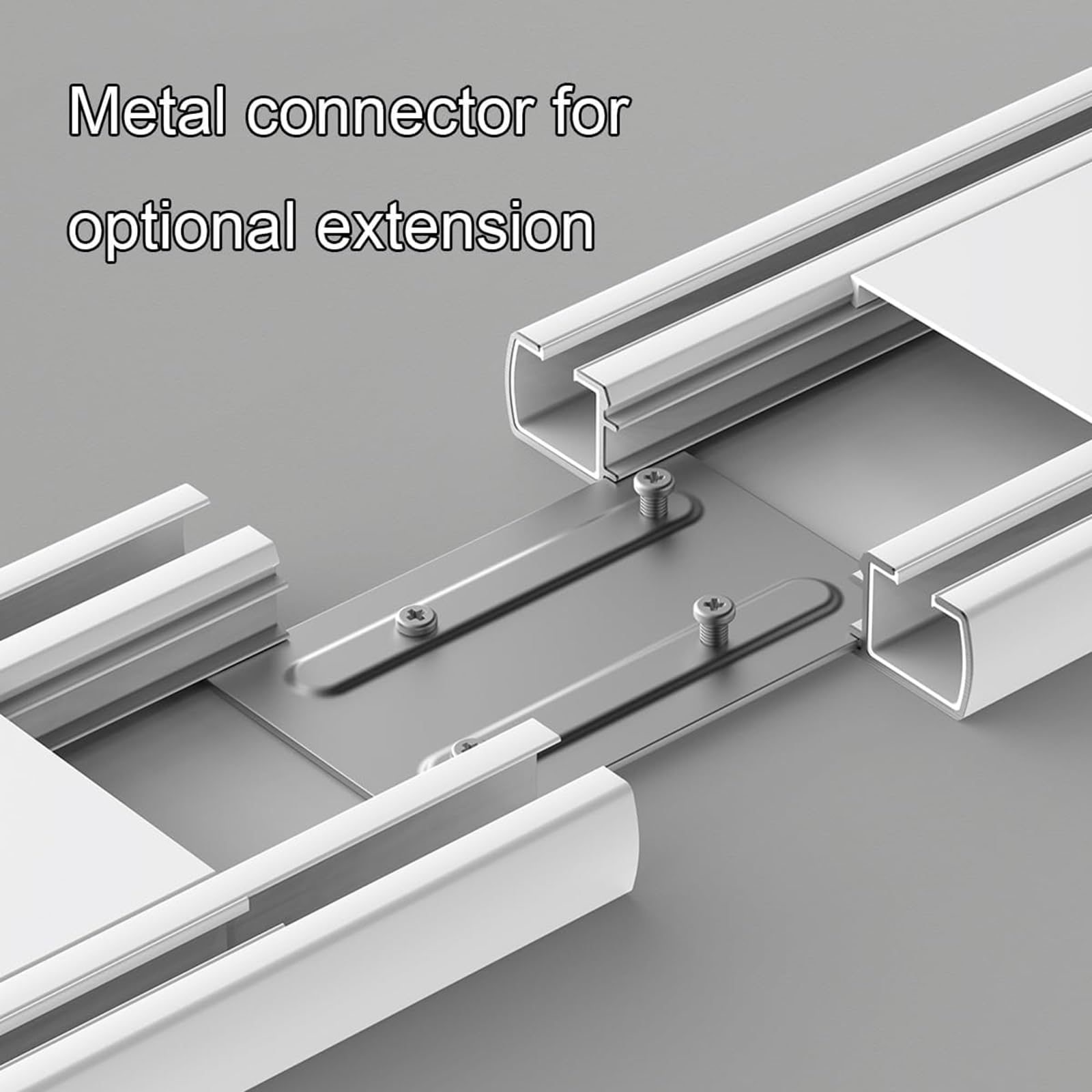 Générique Système de Rails à Rideaux, Rail en Aluminium Robuste - Rails de Plafond Nano Silence pour Salon, Chambre et séparation de pièces - 1,3 m (4,3 pi) réglable, Dur