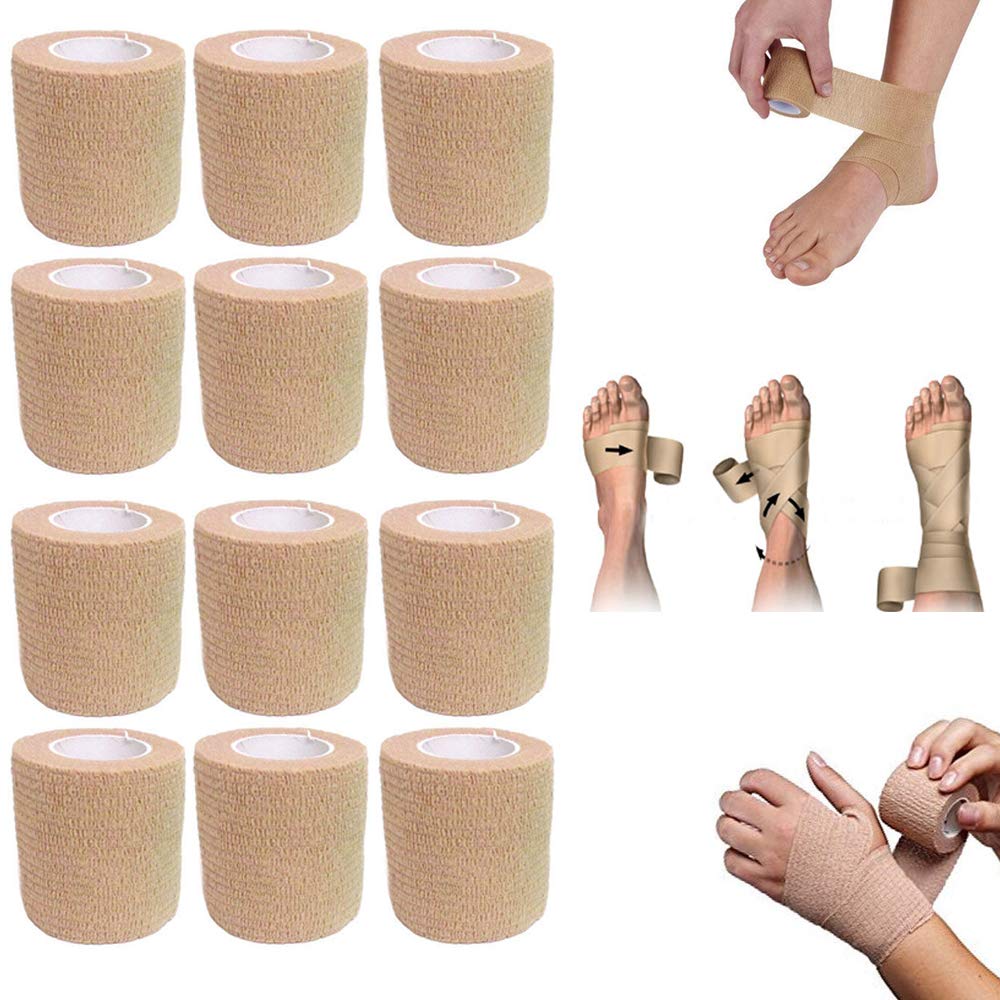 12 Pc Sports Tape Self Adhering Bandages 2