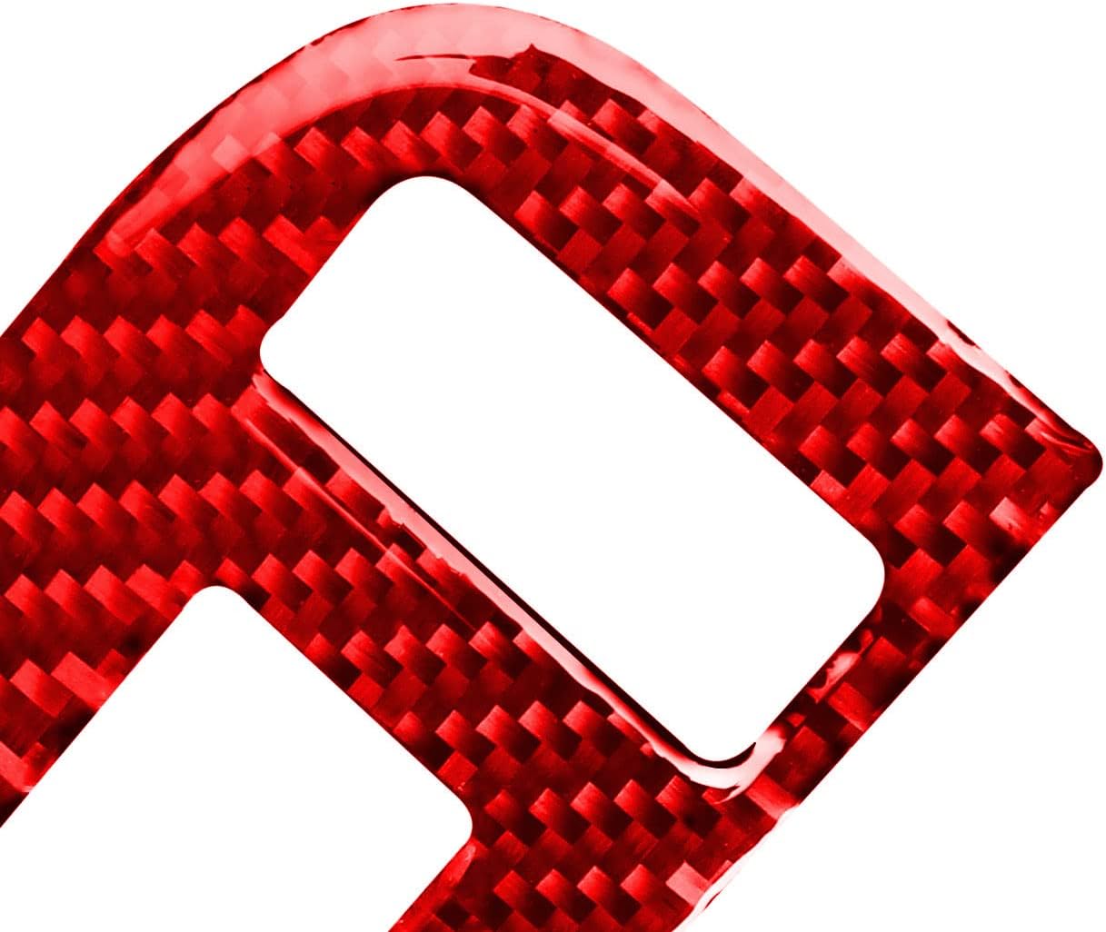 Car Door Window Lift Switch Panel Sticker Real Quality Carbon Fiber Interior Trim Compatible with Chevy/Chevrolet Camaro 2012 2013 2014 2015 Decal Accessories Decoration - B Red