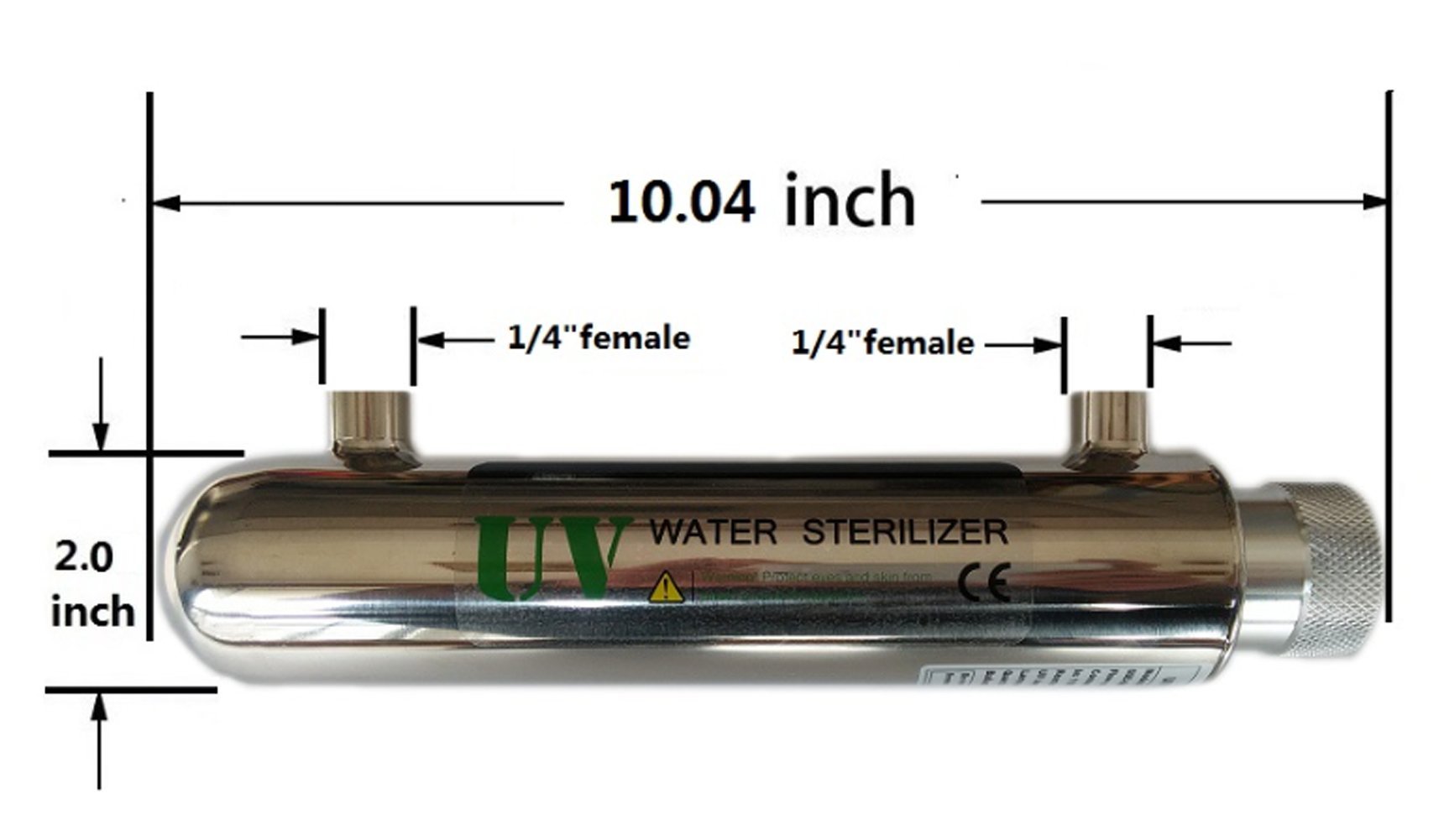 6W UV Wasserreiniger 0.5GPM UV Wasserfilter