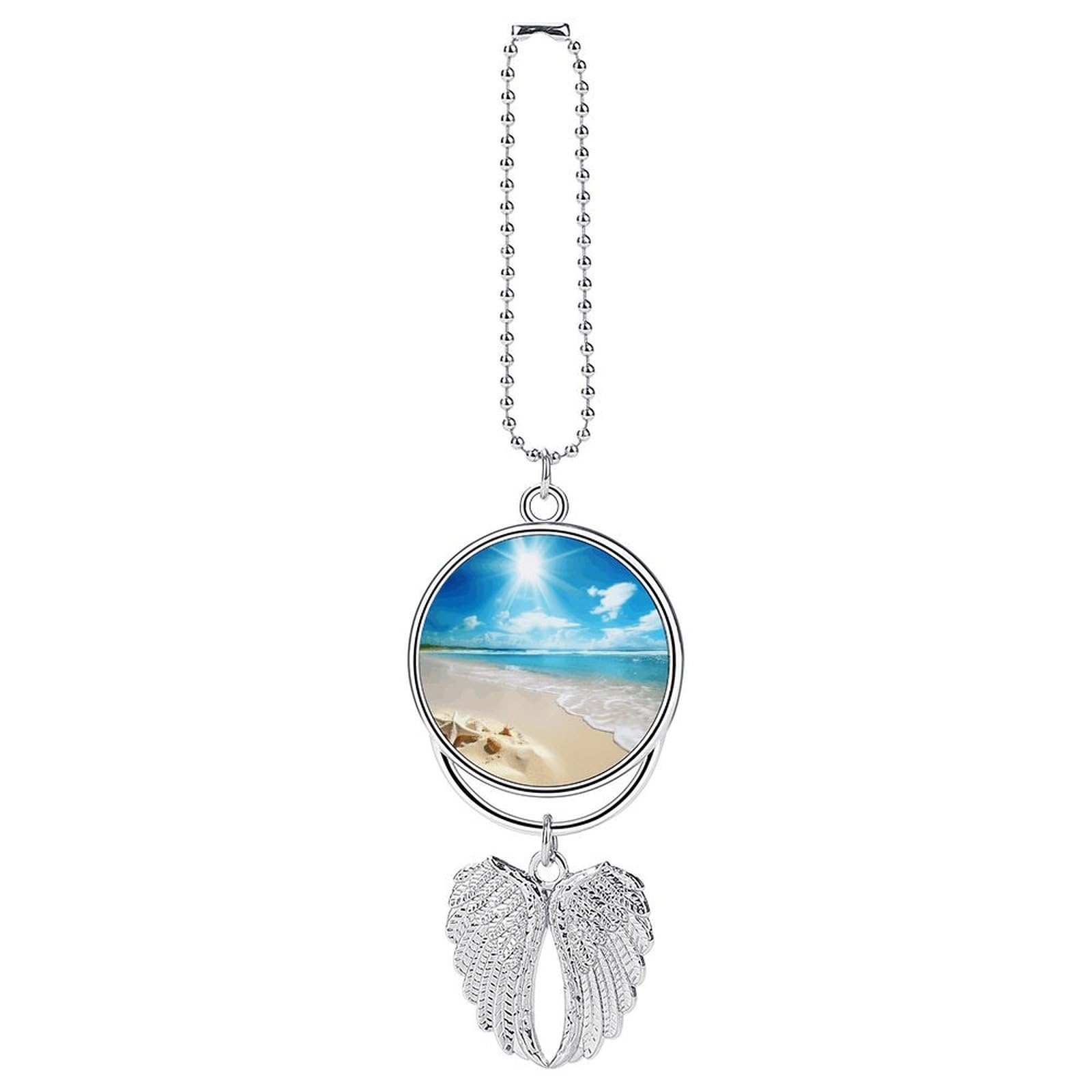 Bright Sunshine Summer Beach Car Pendant Hanging Swing Auto Rear View Mirror Hanging Car Rear View Mirror Charm Truck Hanger Ornament Charm for Car Rear View Mirrors Accessories