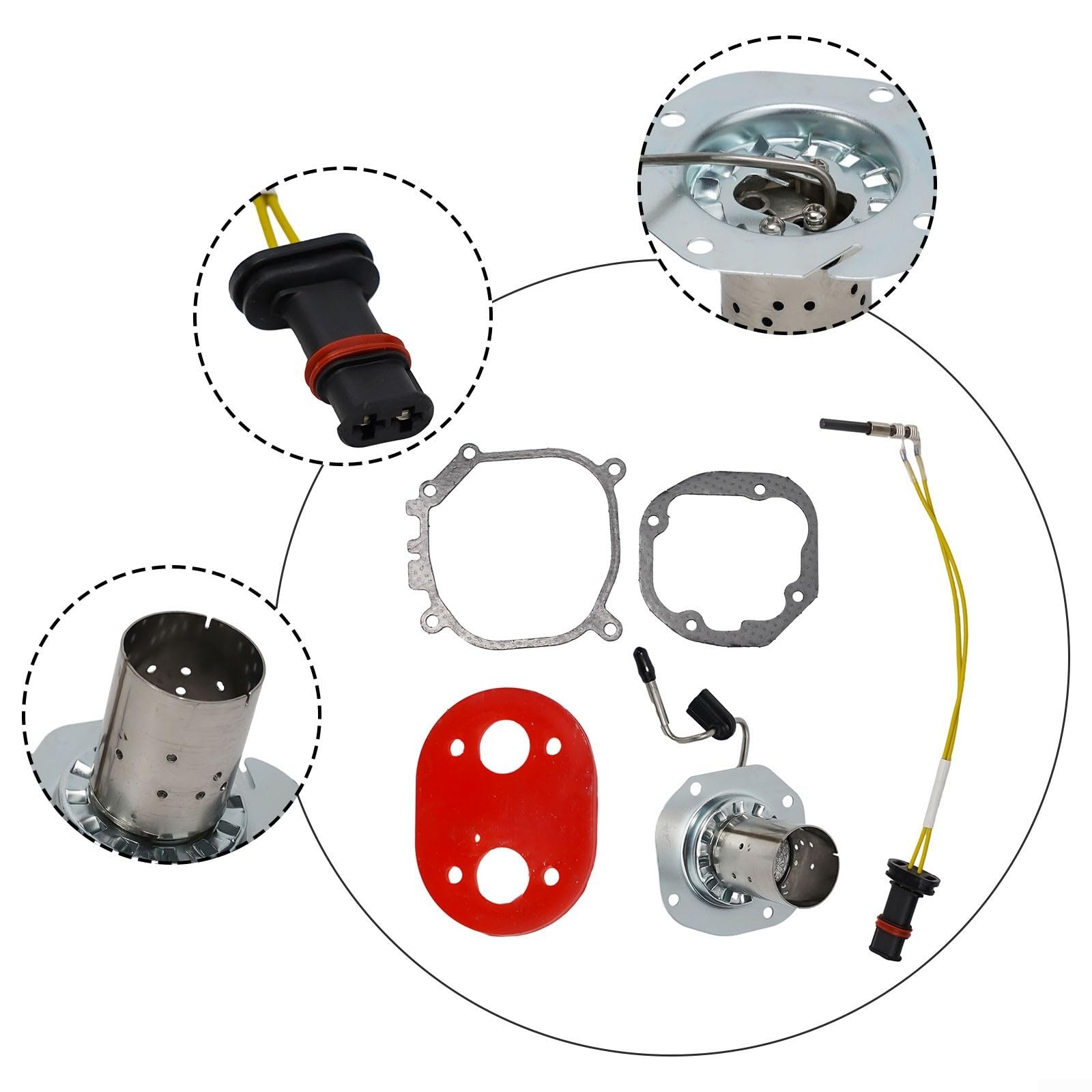 Kit d'entretien de prise de chauffage diesel pour voiture, 12 V 2 KW, compatible avec brûleur à goupille de préchauffage Webasto 2000ST et ensemble de joints