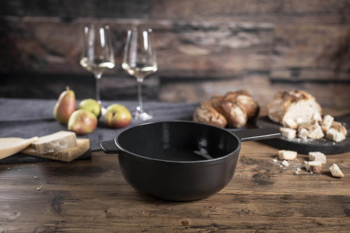 Kuhn Rikon 32324 Caquelon à Fondue en Fonte, 3,2 L, Compatible Induction