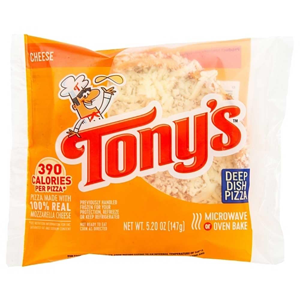 Tony's Deep Dish Cheese Pizza Par Baked Personal Pizzas - Mozzarella Cheese Deep Dish Frozen Pizza Bulk Case of 24 (5.5 Oz Each) - Perfect for Oven by Schwans – 5.2 ounces