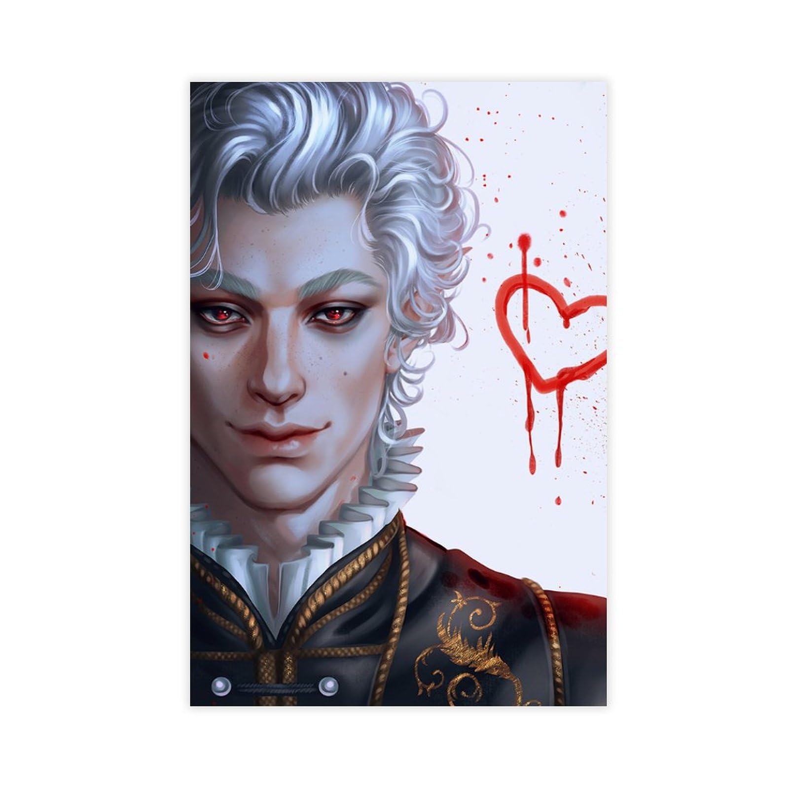 Astarion BG3 Leinwand Poster 40x60cm - Wanddekoration Für Wohnzimmer Und Schlafzimmer