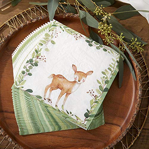 Kate Aspen Woodland Baby Shower Decorative Paper Napkins, Thick Decorative Dinner Napkins, Luncheon Serveware, 2 Ply #TOP3