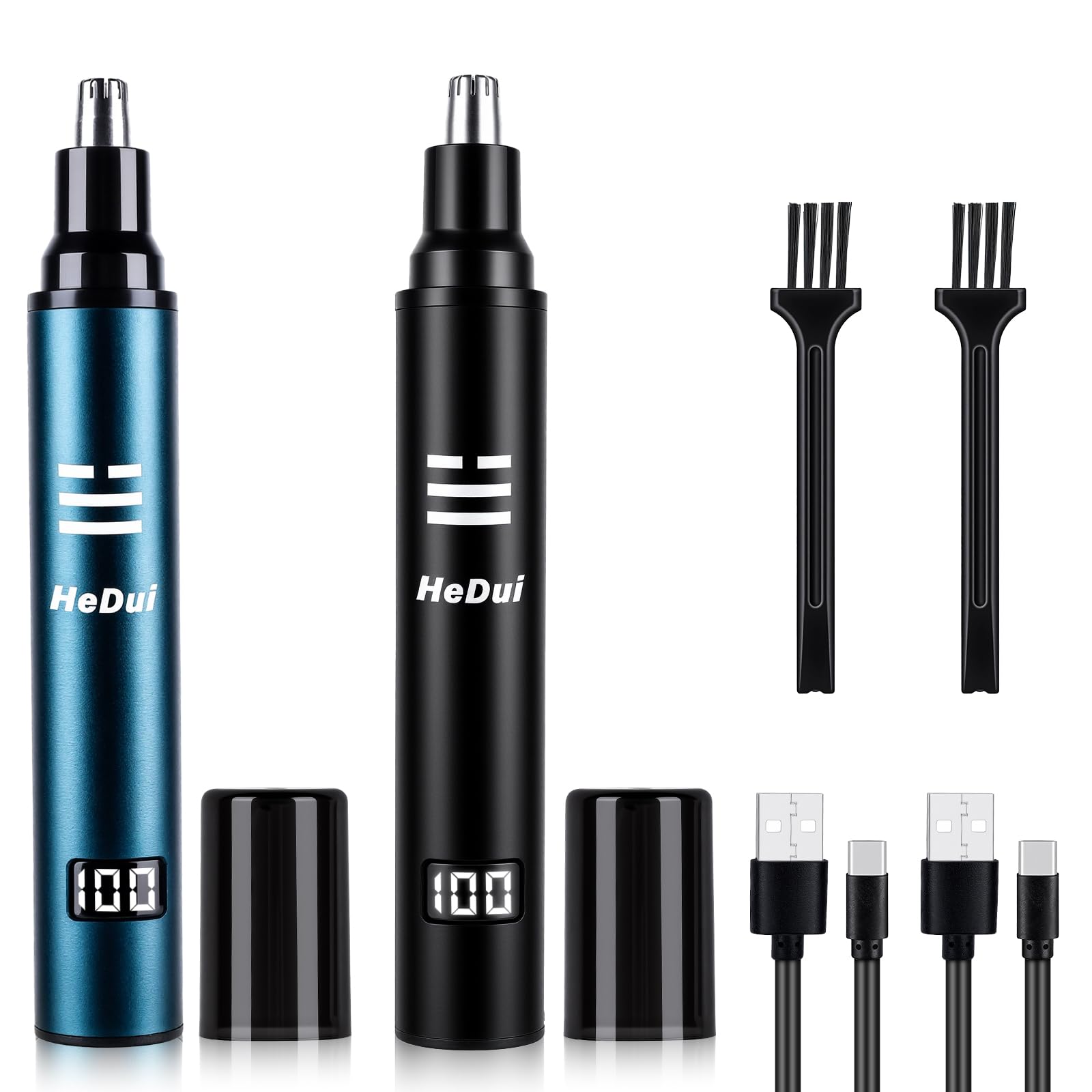 2 Pack Nose Hair Trimmer for Men Women Professional Painless Eyebrow Facial Hair Trimmer for Male and Female