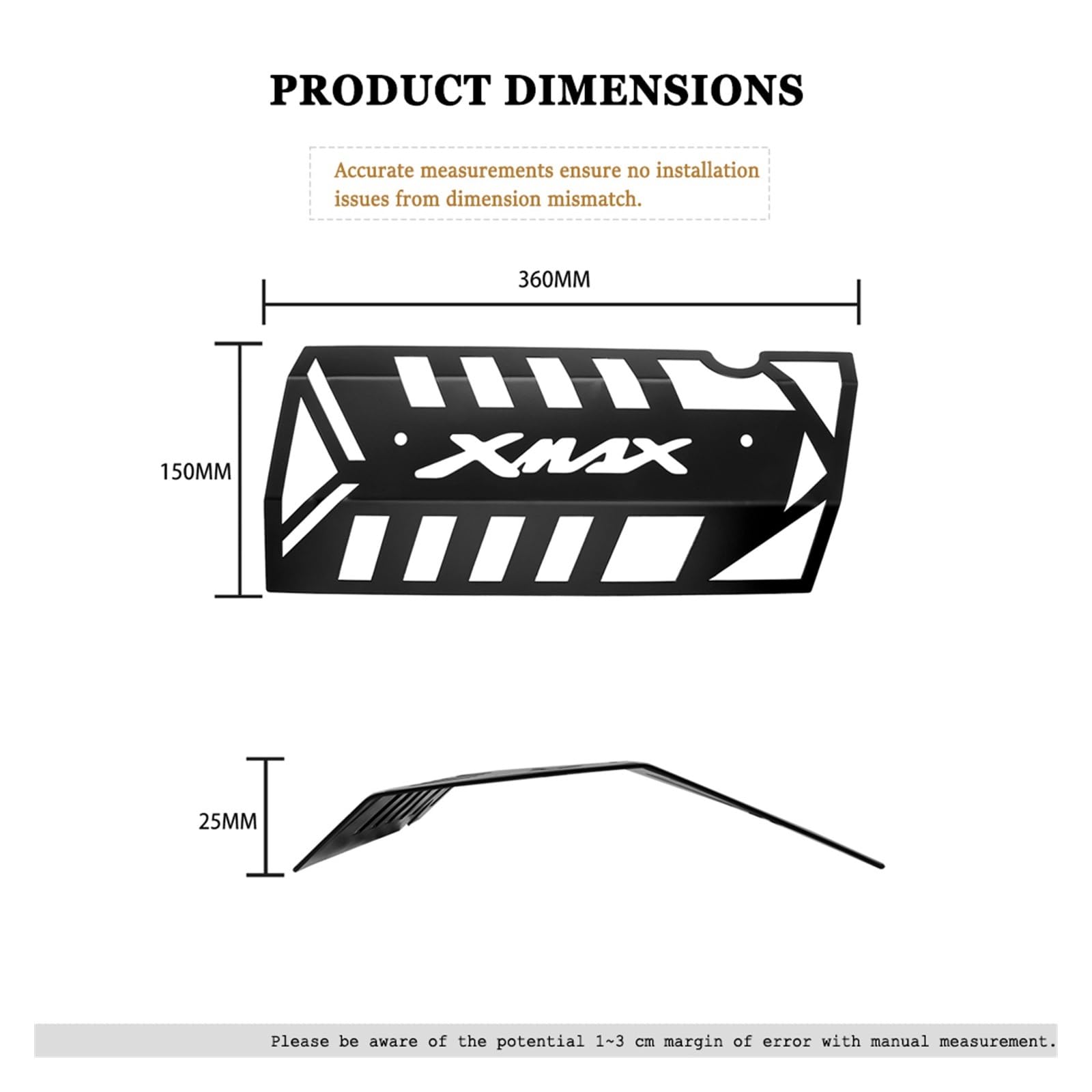for XMAX300 X Max 300 250 2017-2024 Moto Tubo di Scarico Scudo Protezione di Scarico Scudo Termico Copertura della Protezione Decorativa