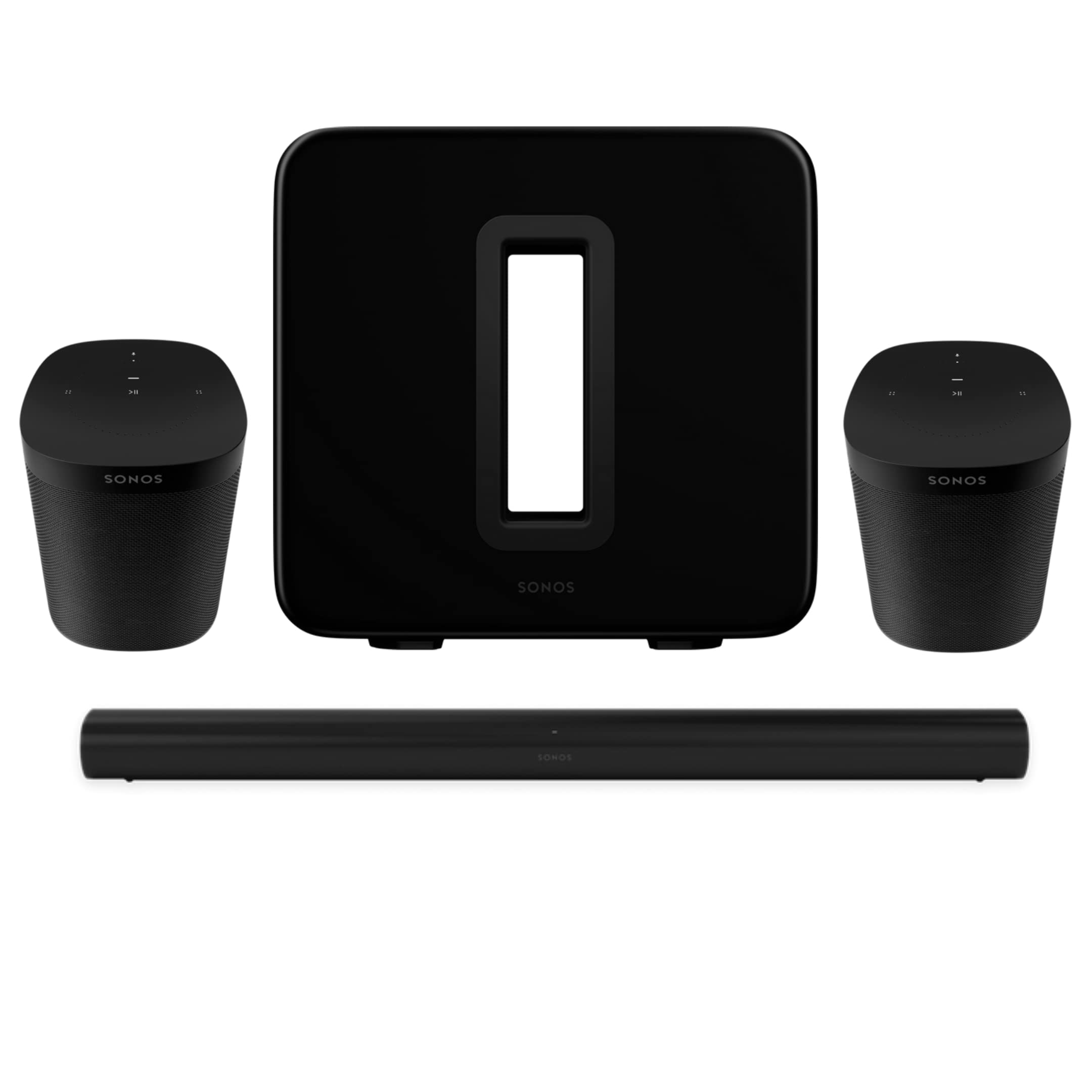 Sonos 5.1 Home Cinema Solution (1 Sonos ARC (Black) + 2 Sonos One Gen-2 (Black) + 1 Sonos Sub Gen-3 (Black))