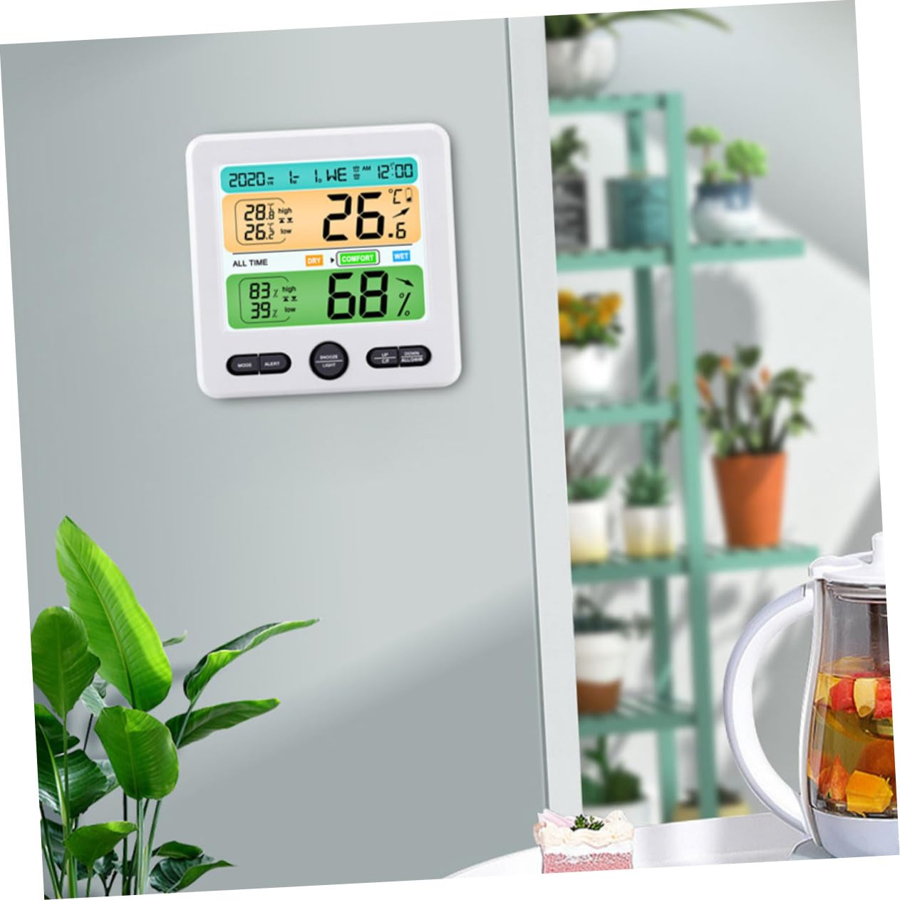 1set Termometro Igrometro Digitale Con Schermo Lcd Sensore Di Temperatura e Umidità Per Uso Domestico e Professionale Facile Da Installare e Leggere Misurazione Accurata Per