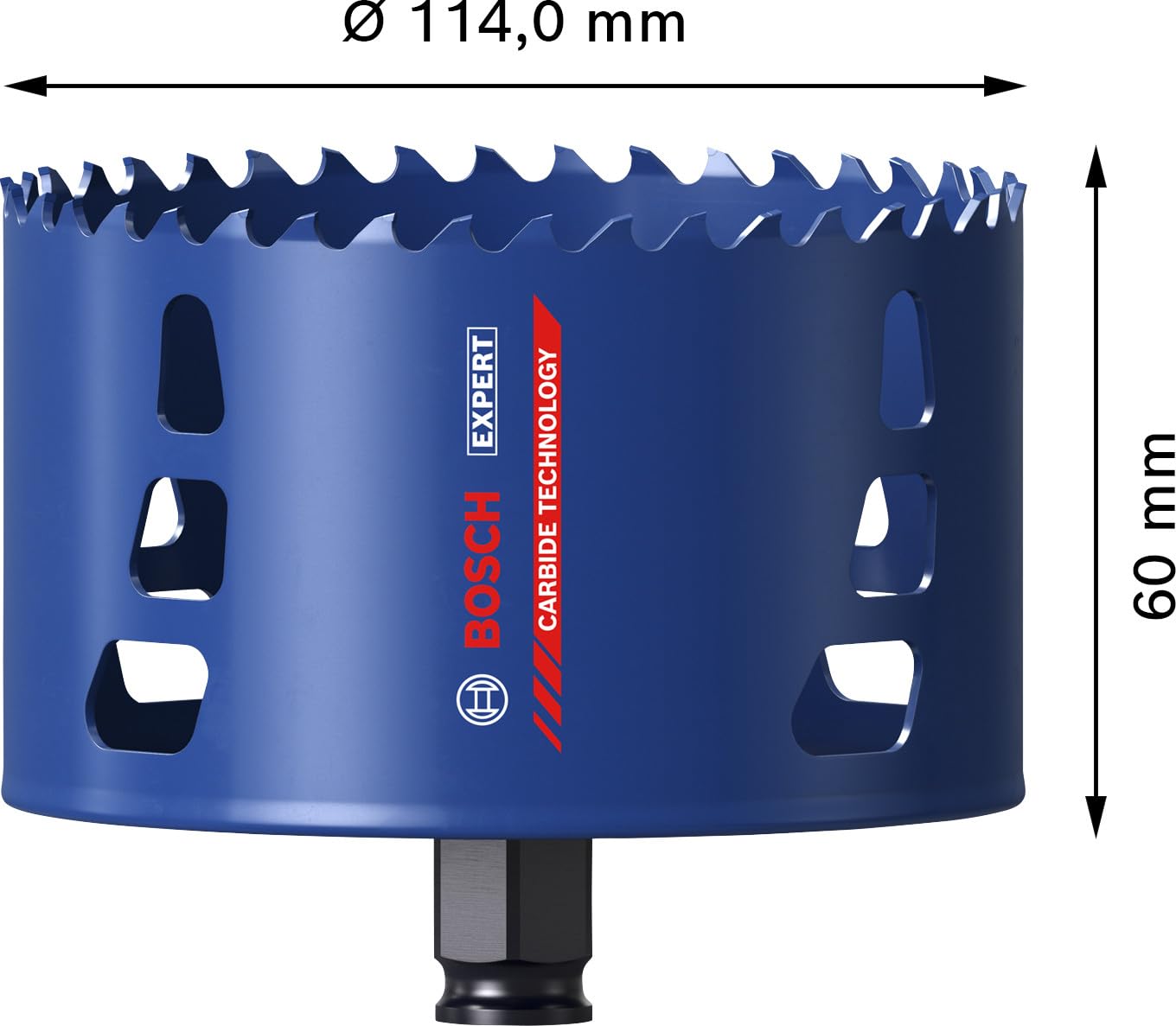 Bosch 1x Piła otwornica EXPERT Multi Material Power Change Plus (do Drewno z metalem, Cegła, Ø 114 mm, Professional Akcesoria Wiertarki)